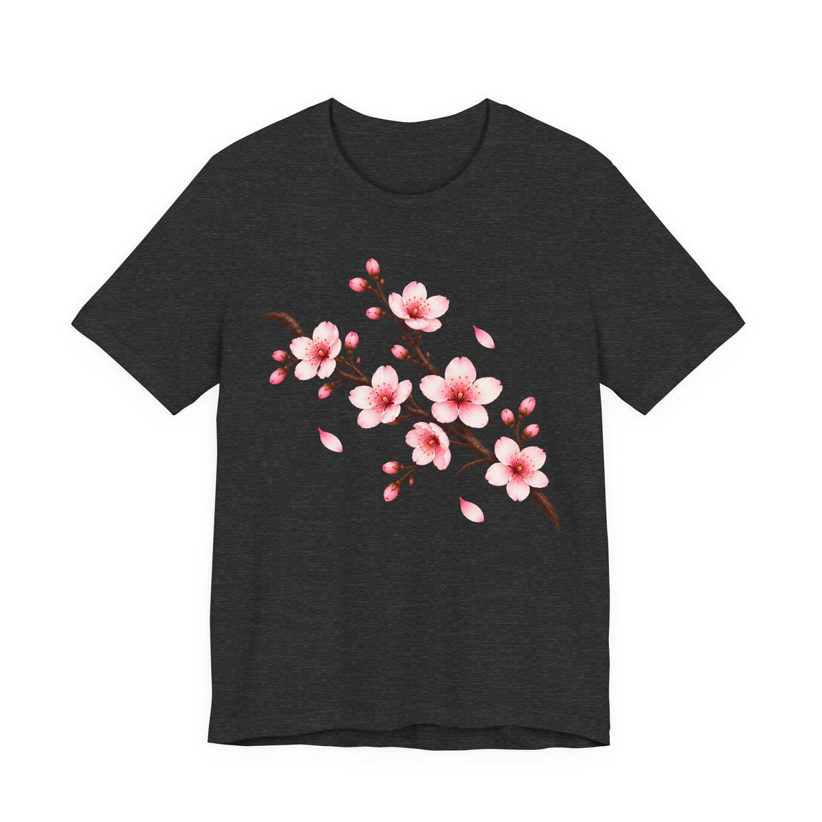 Cherry Blossom T-Shirt, Pink Sakura Branch Floral Tee - 14994
