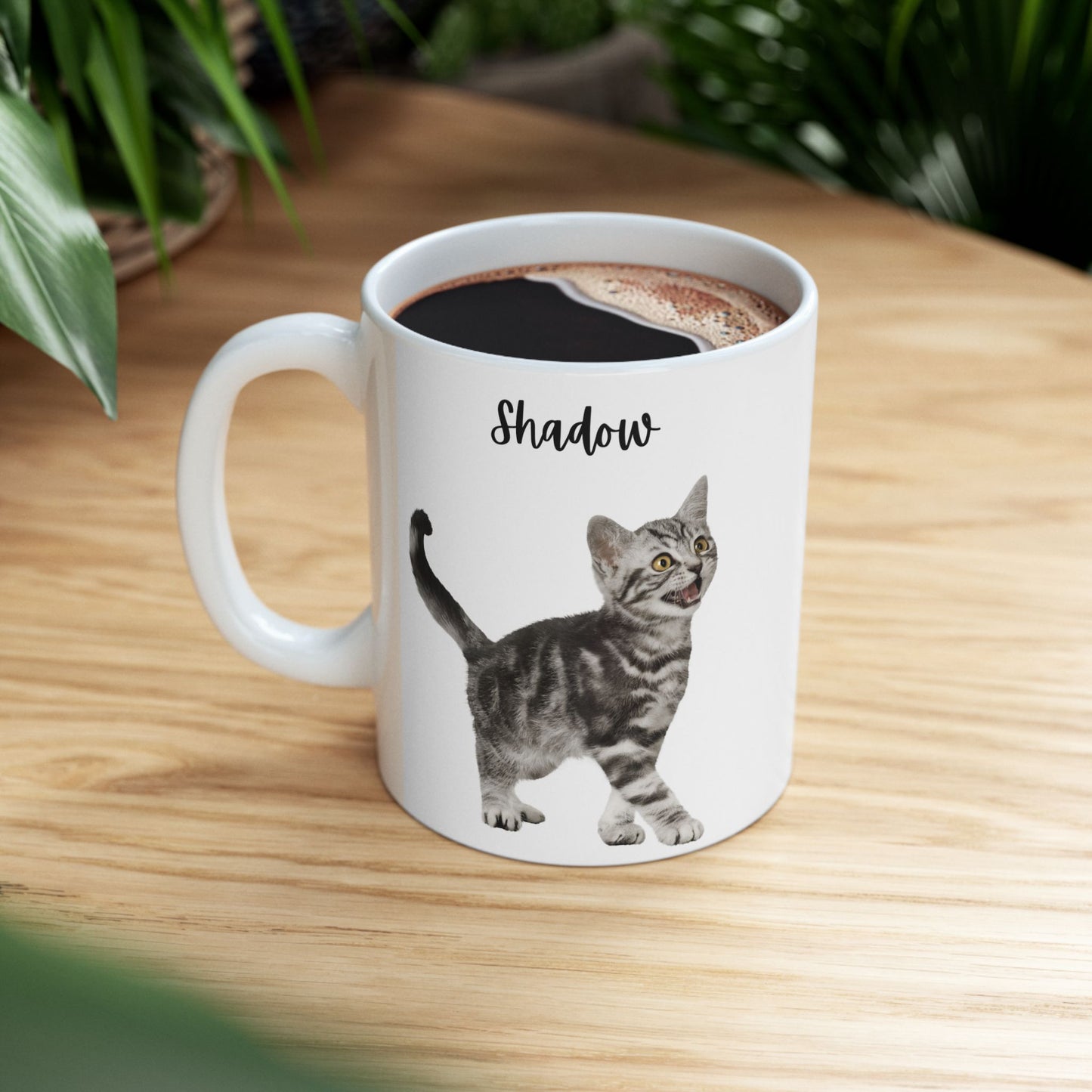 Personalised Cat Ceramic Mug, Coffee Lovers Gift, Cat Lover's Mug, Cute Animal Mug, Funny Cat Coffee Cup - 14199
