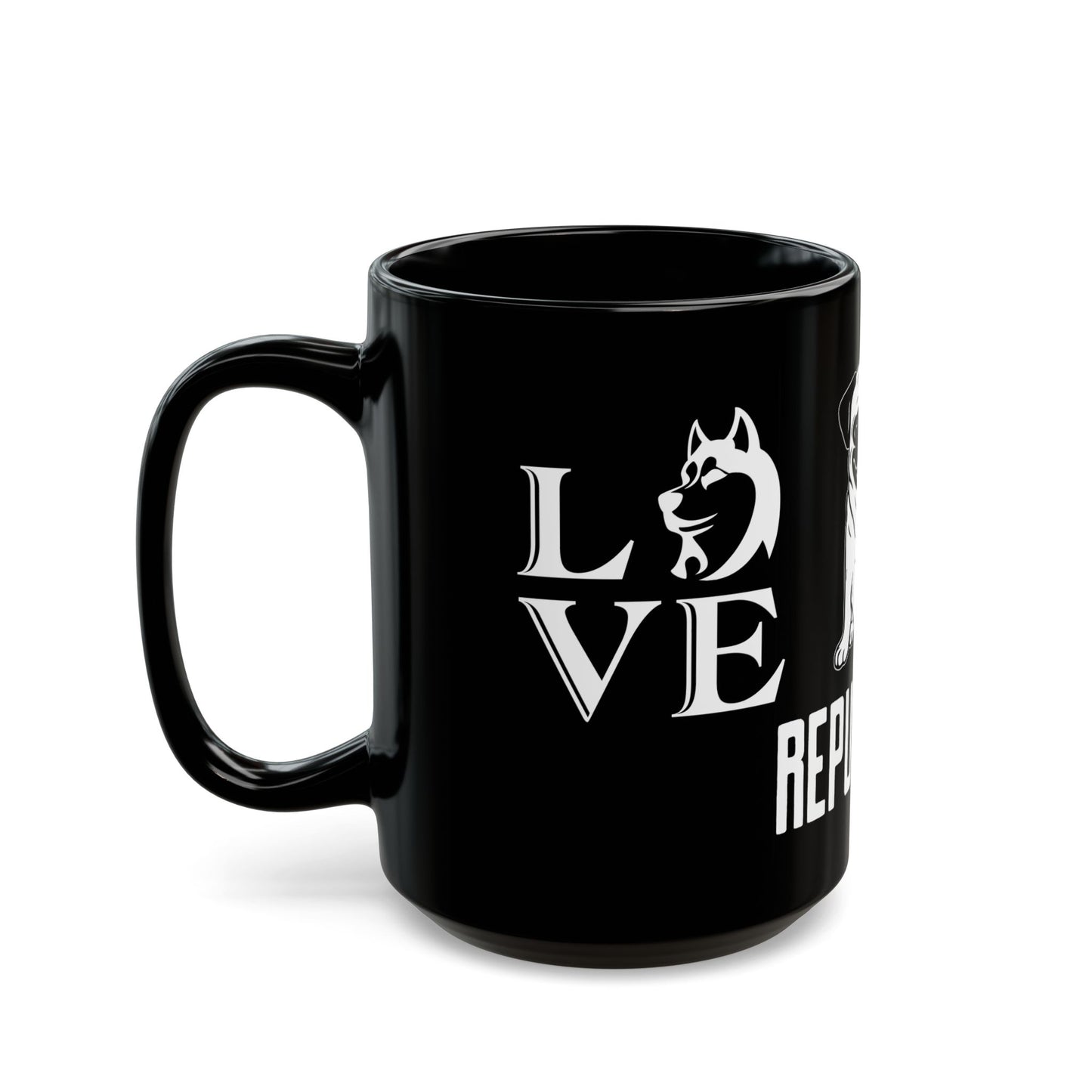 Republican, French Bulldog - Black Mug (11oz, 15oz)