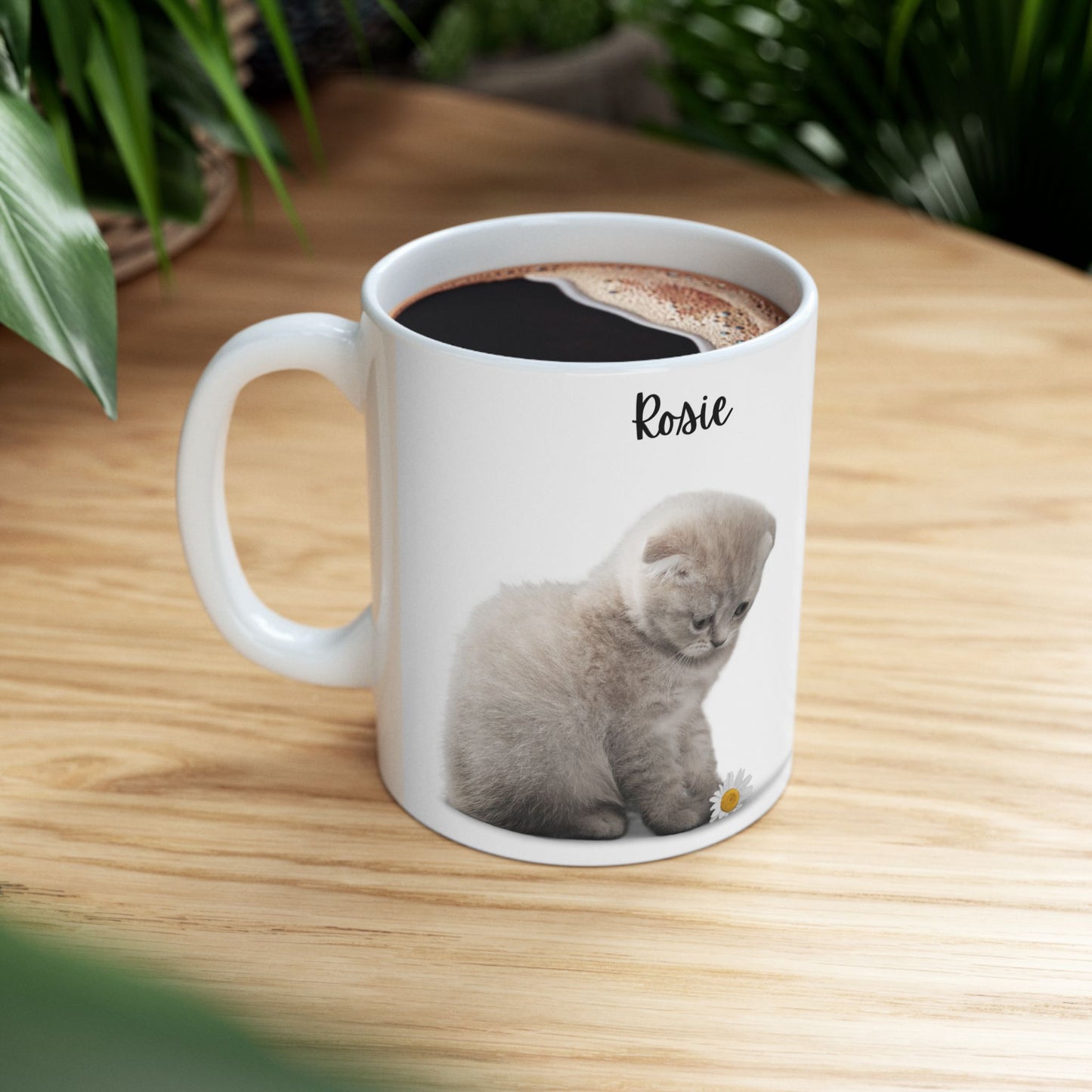 Personalized Cat Lover Mug | Customizable Gift for Animal Enthusiasts, Pet Owner Coffee Cup, Cute Cat Design, Unique Pet Gifts - 14203