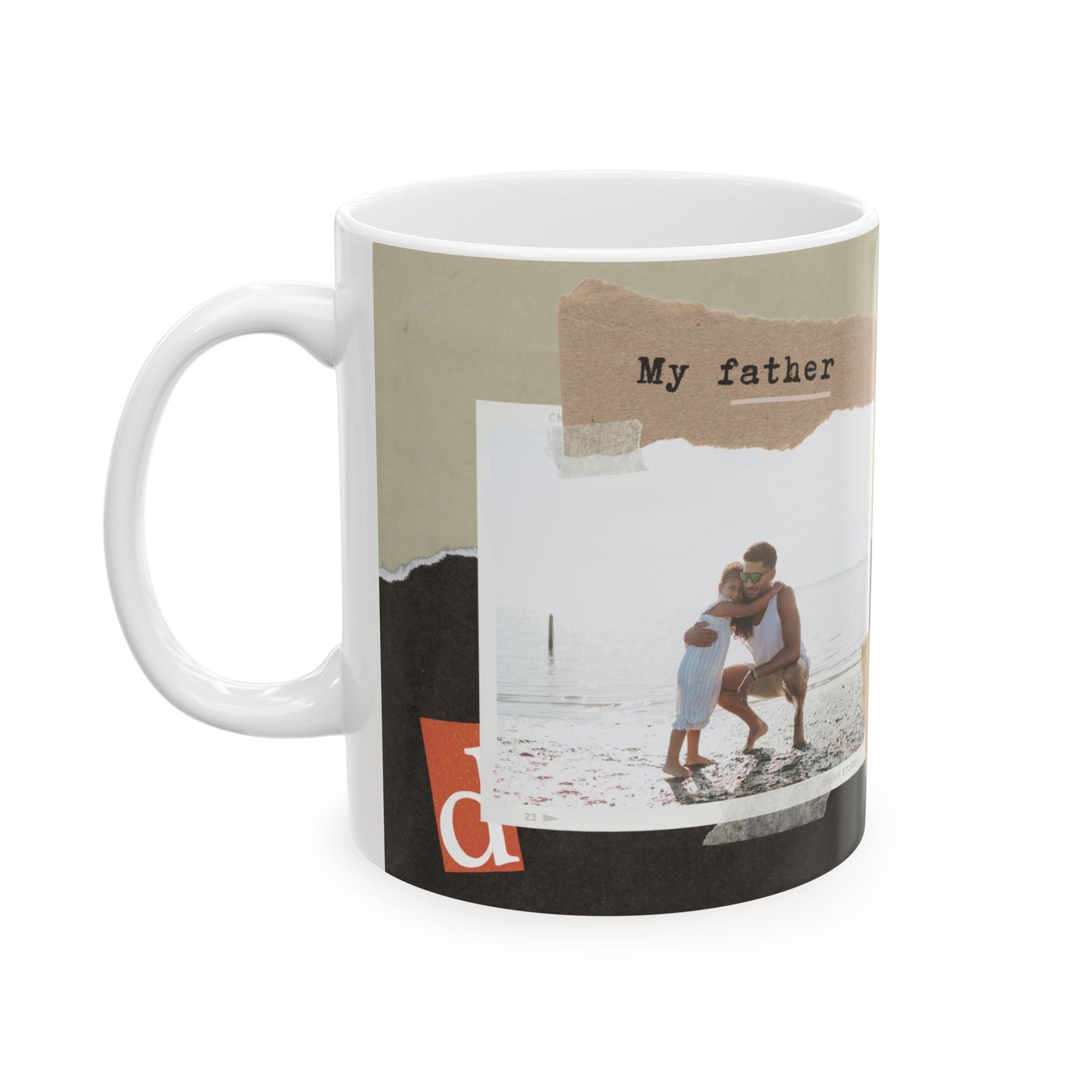 Personalized Ceramic Mug, Custom Coffee Cup for Dad, Father's Day Gift, Unique Photo Mug, Memory Keepsake - 14025