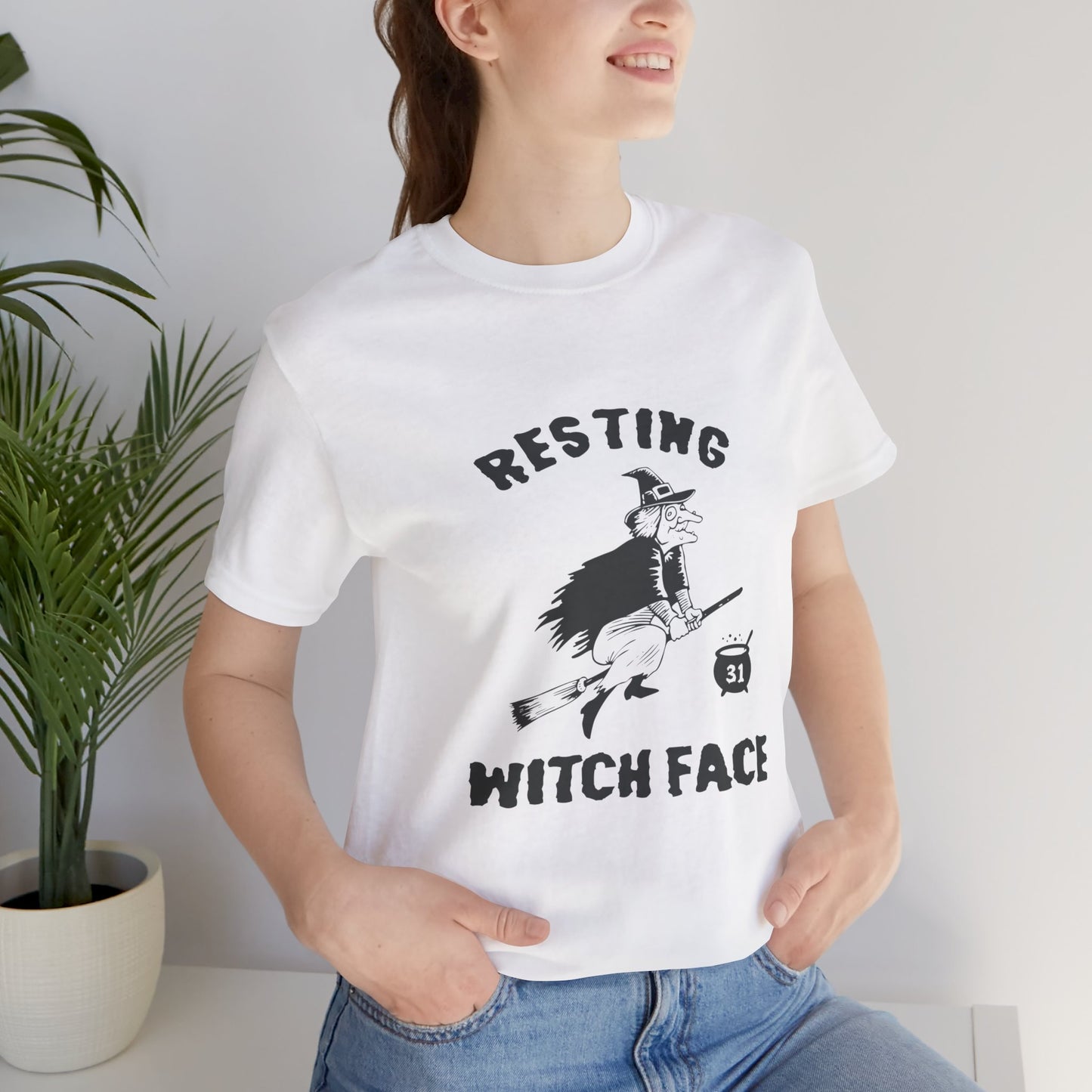 Halloween: Resting Witch Face - Unisex Jersey Short Sleeve Tee