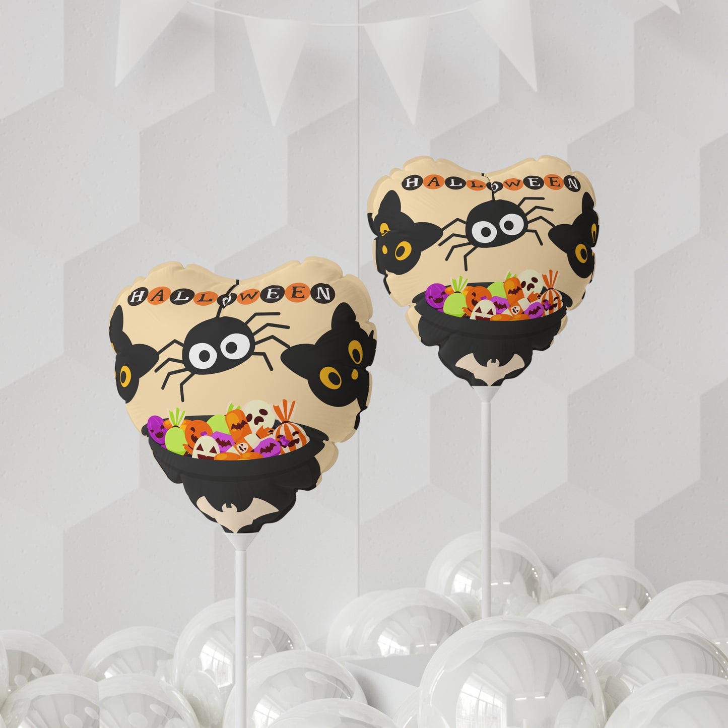 Halloween Spider - Balloon (Round and Heart-shaped), 11" - 13762