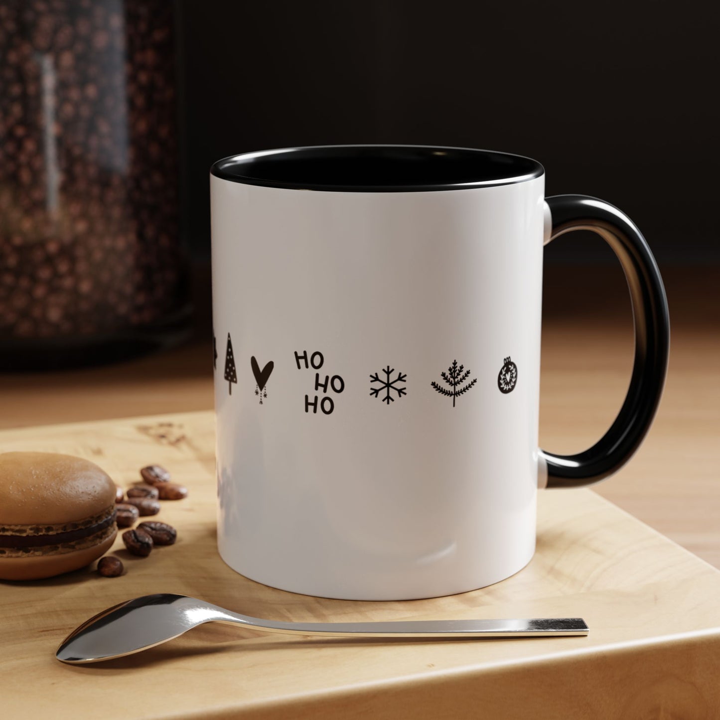 Hohoho, Merry Christmas, Maria, Name Customizable - Accent Coffee Mug (11, 15oz) - 11117