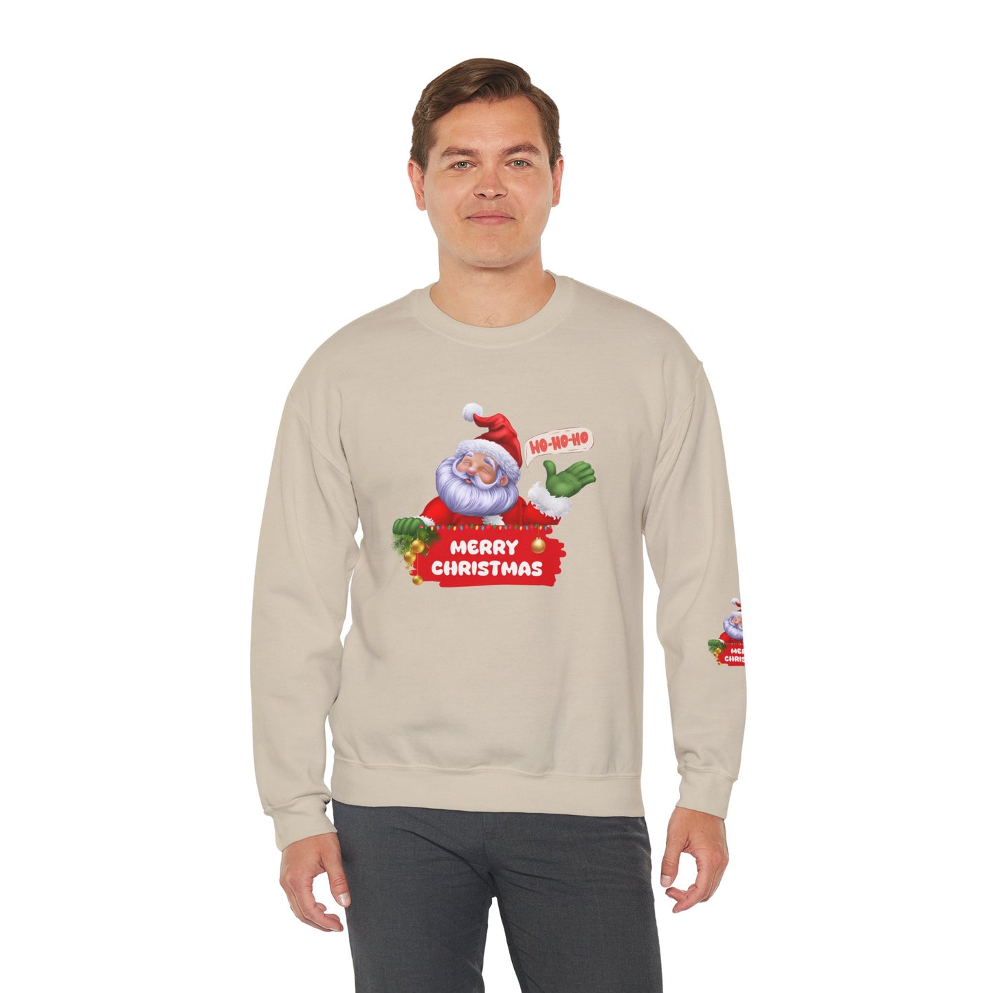 Santa, Hohoho, Merry Christmas - Unisex Heavy Blend™ Crewneck Sweatshirt - 10390