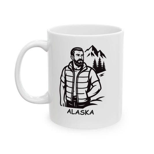 "Alaska: The only place where a light jacket in summer is considered a ‘short sleeve day.’" Ceramic Mug - 13018