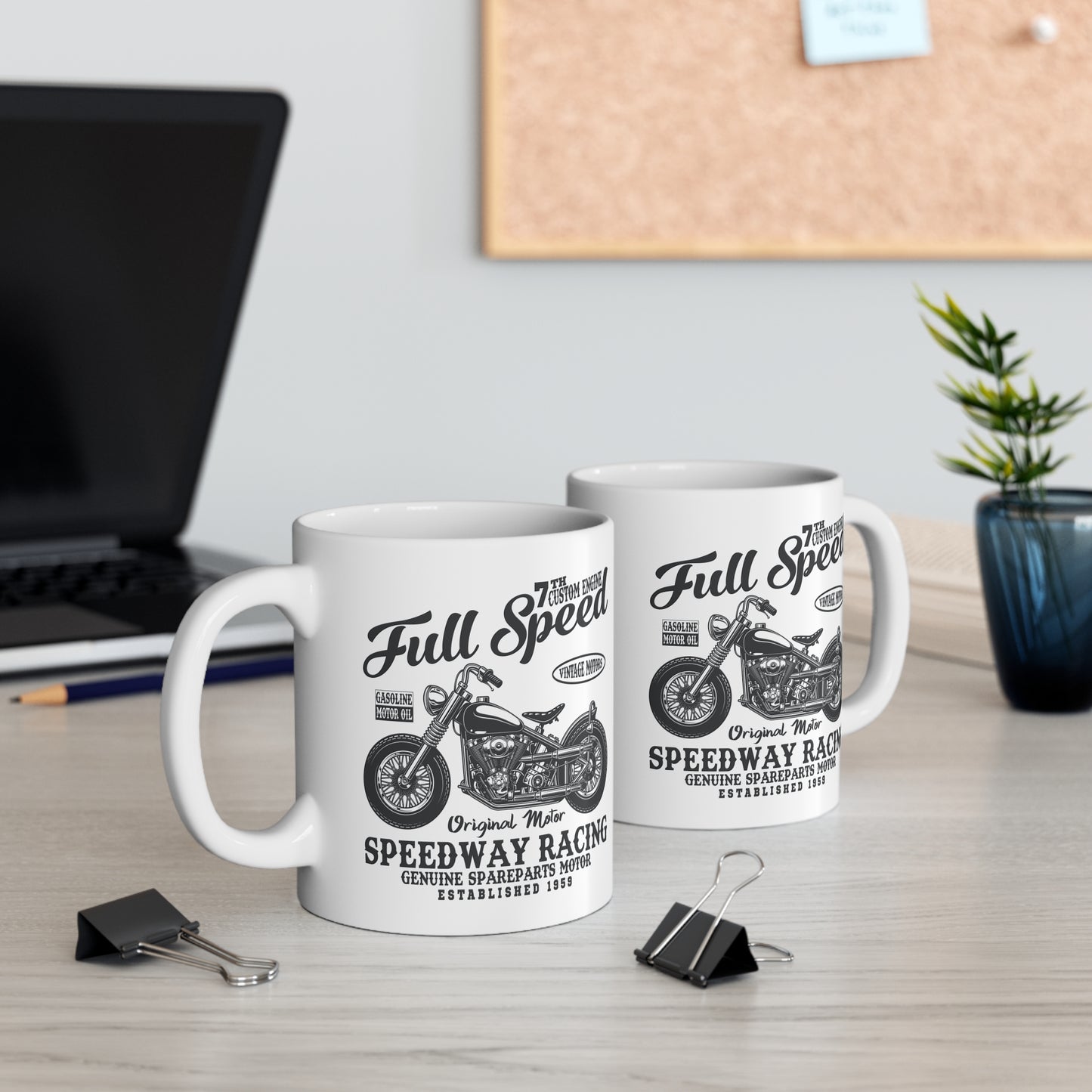 Full Speed, Vintage Motor - Mug 11oz - 13313