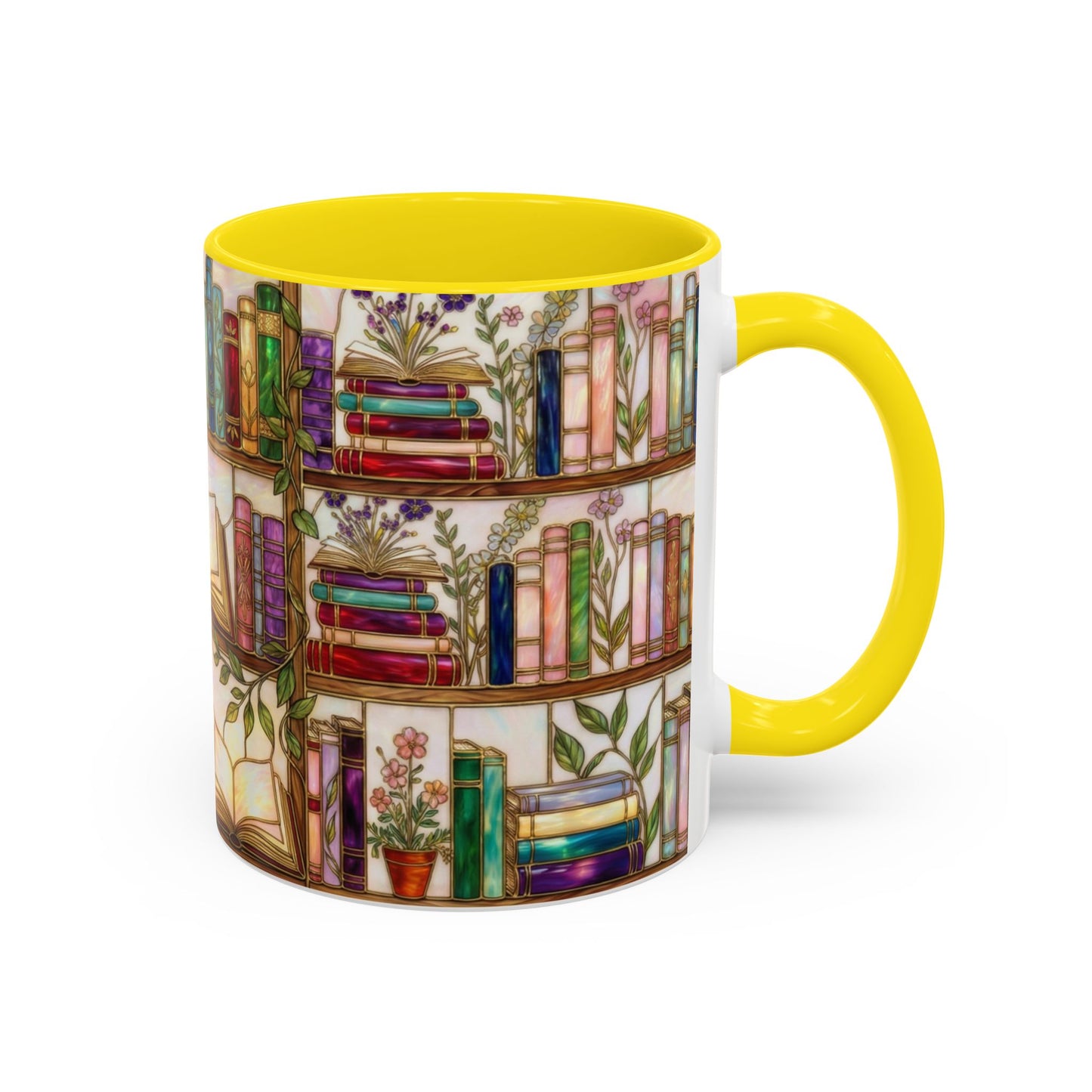 Bookish Accent Coffee Mug — Stained Glass Design (11/15 oz) - 14528
