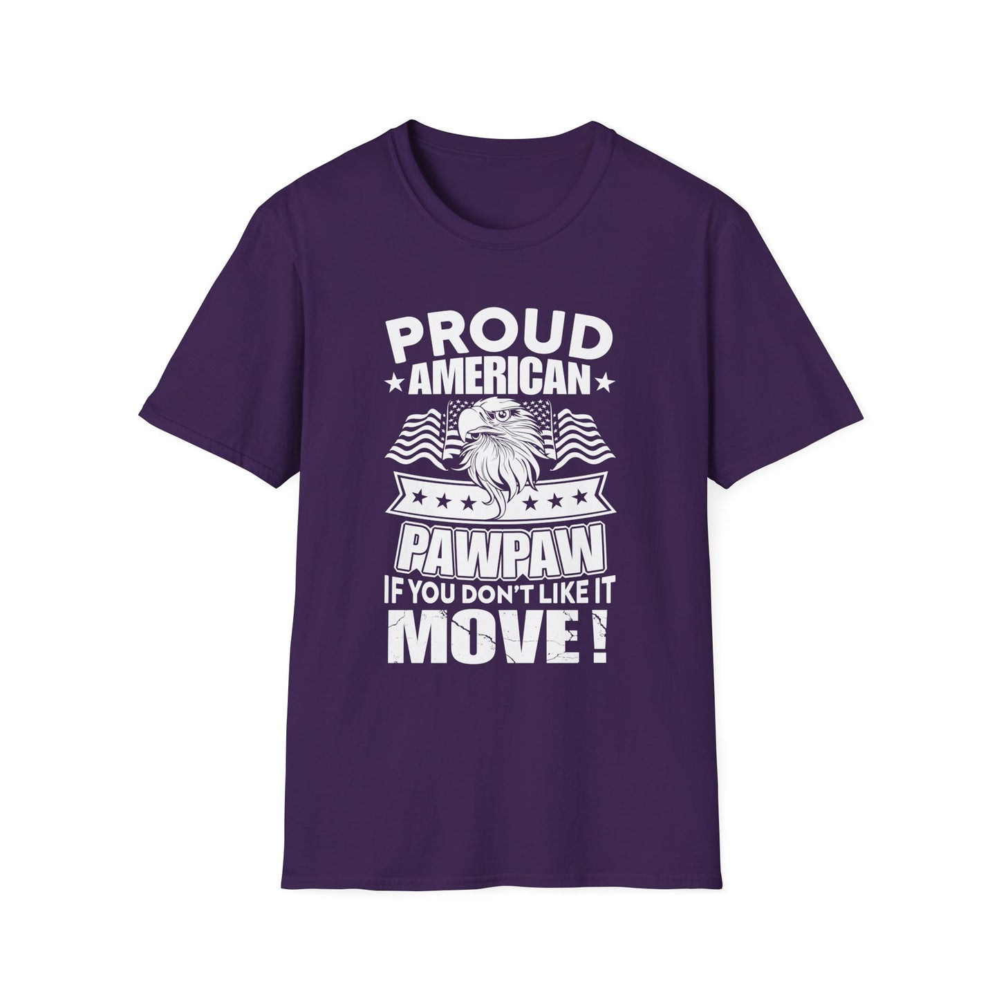 Proud American Pawpaw T-Shirt, Unisex Tee for Grandfather, Father's Day Gift, Casual Wear, Patriotic Shirt, Comfortable Tee - 13787