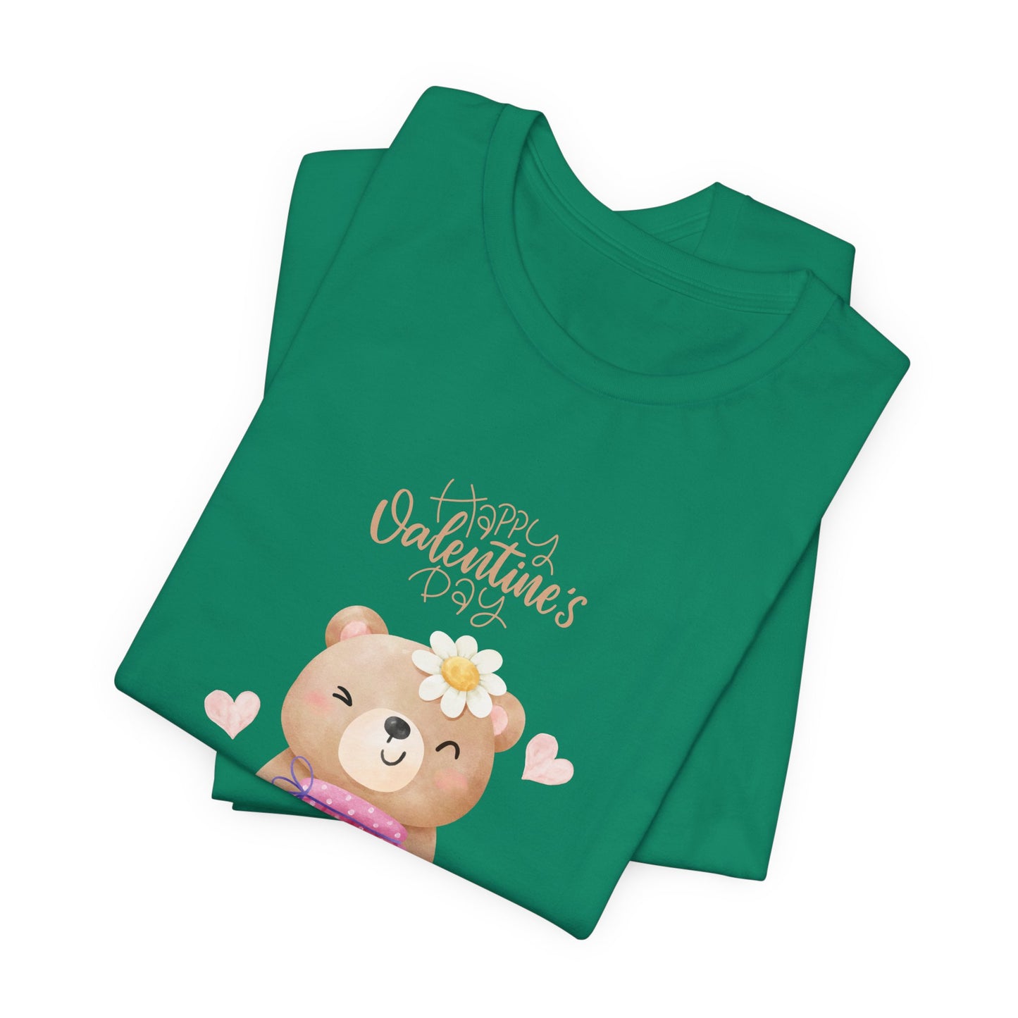 Baby Bear, Happy Valentine's Day - Unisex Jersey Short Sleeve Tee - 11522