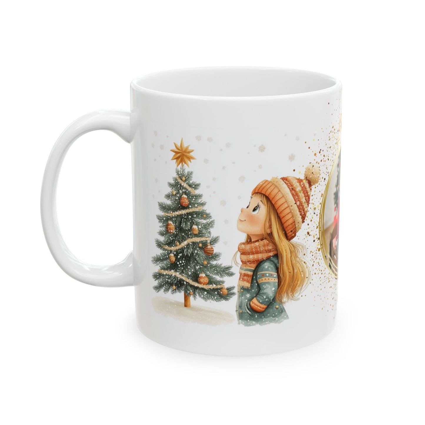 Emily, Merry Christmas, For Girls, Customizable - Ceramic Mug, (11oz, 15oz) - 10146