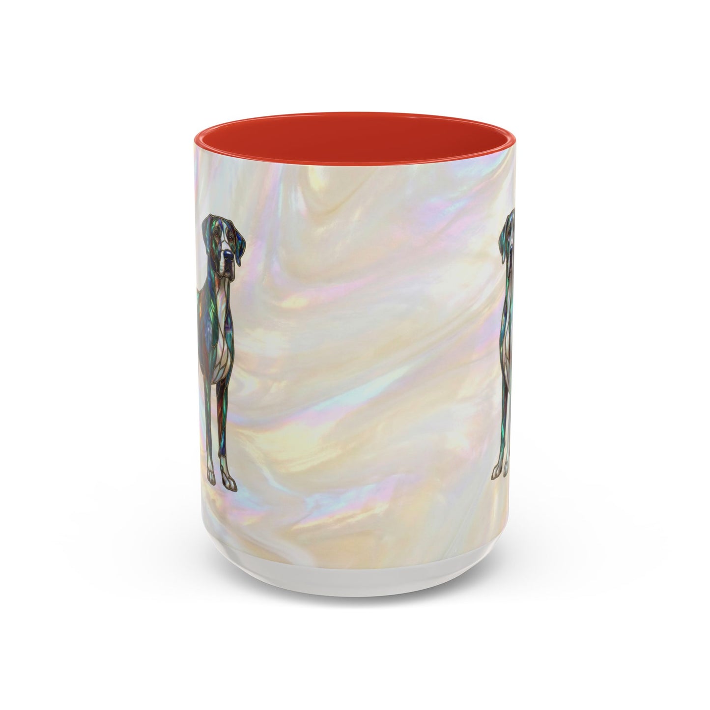 Personalized Great Dane Dog Mug — Stained Glass Design (11/15 oz) - 14550