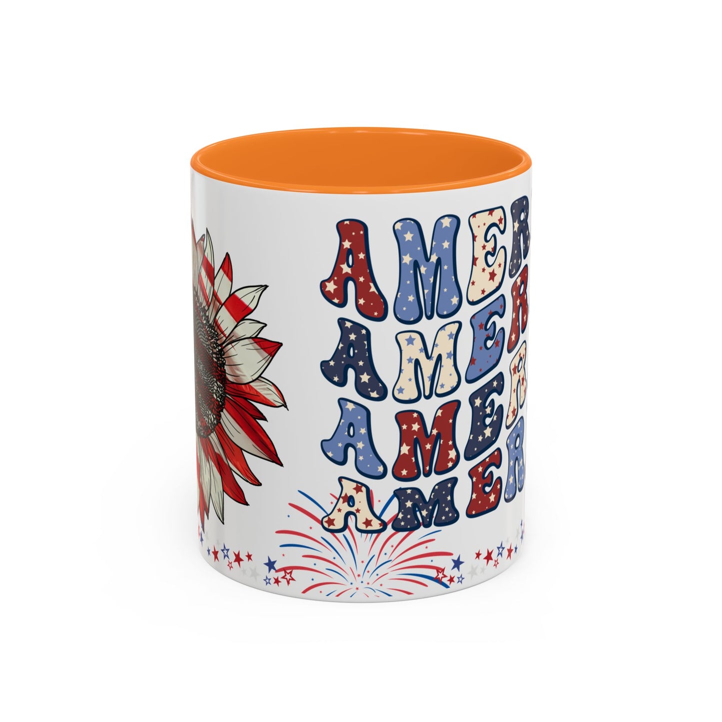 July 4, Red & Blue, Colorful Mugs, 11oz - 10590