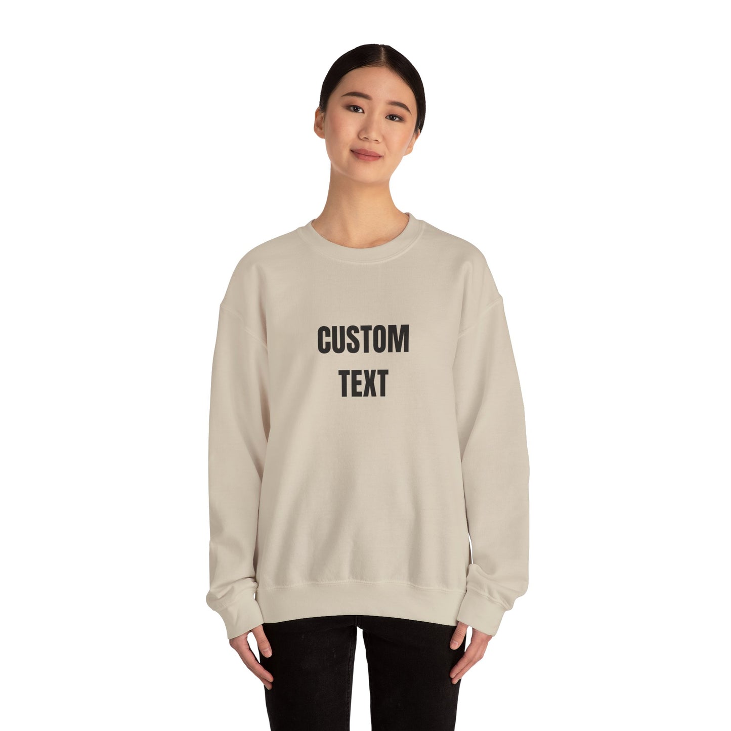 Custom Text Crewneck Sweatshirt – Personalized Unisex Pullover - 14682