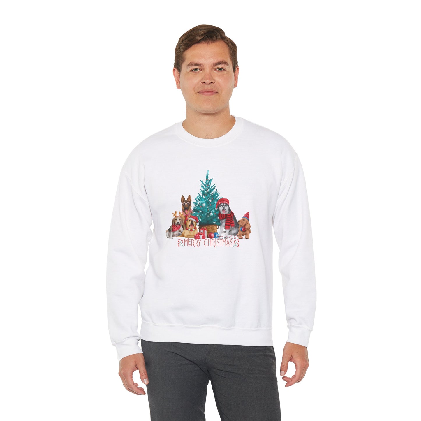 Merry Christmas, Dogs - Unisex Heavy Blend™ Crewneck Sweatshirt - 10265