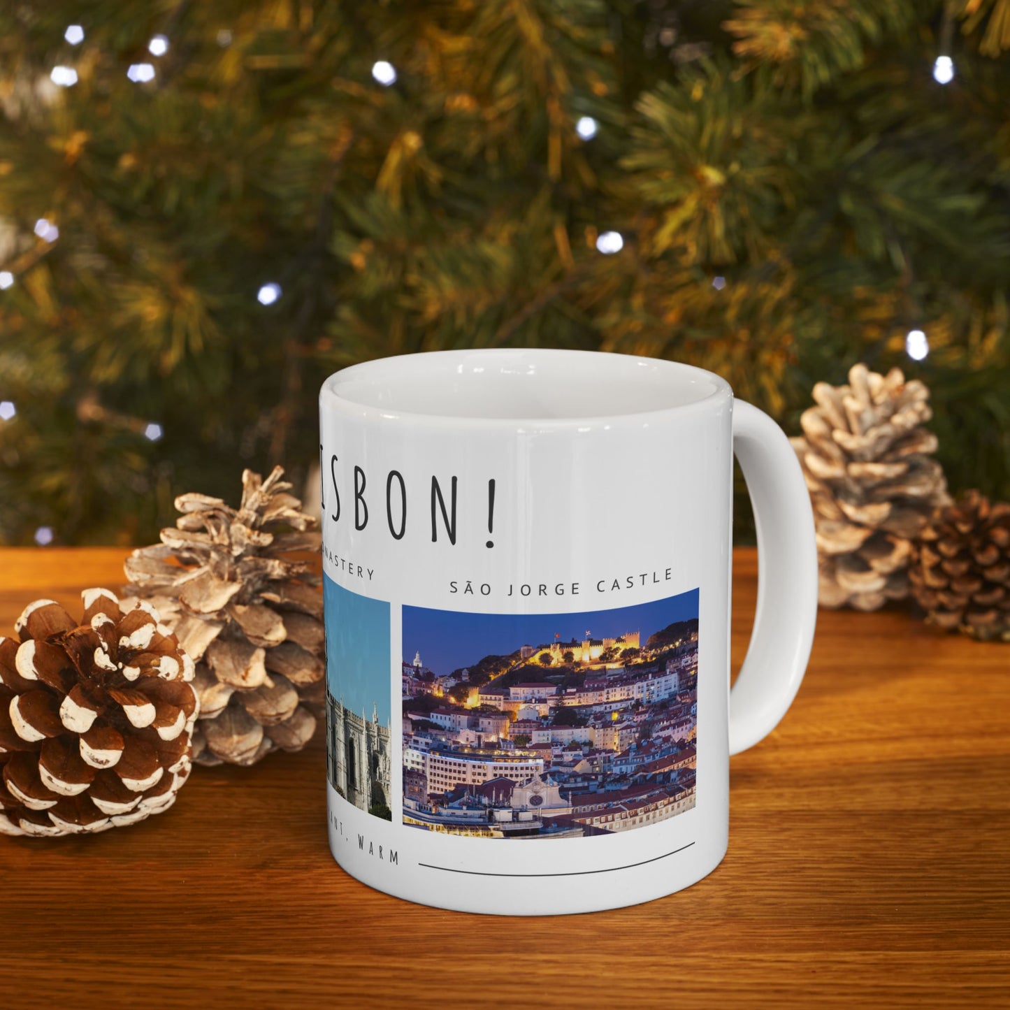 Hello Lisbon! Ceramic Mug - 11oz & 15oz, Perfect Souvenir for Travelers - 12089