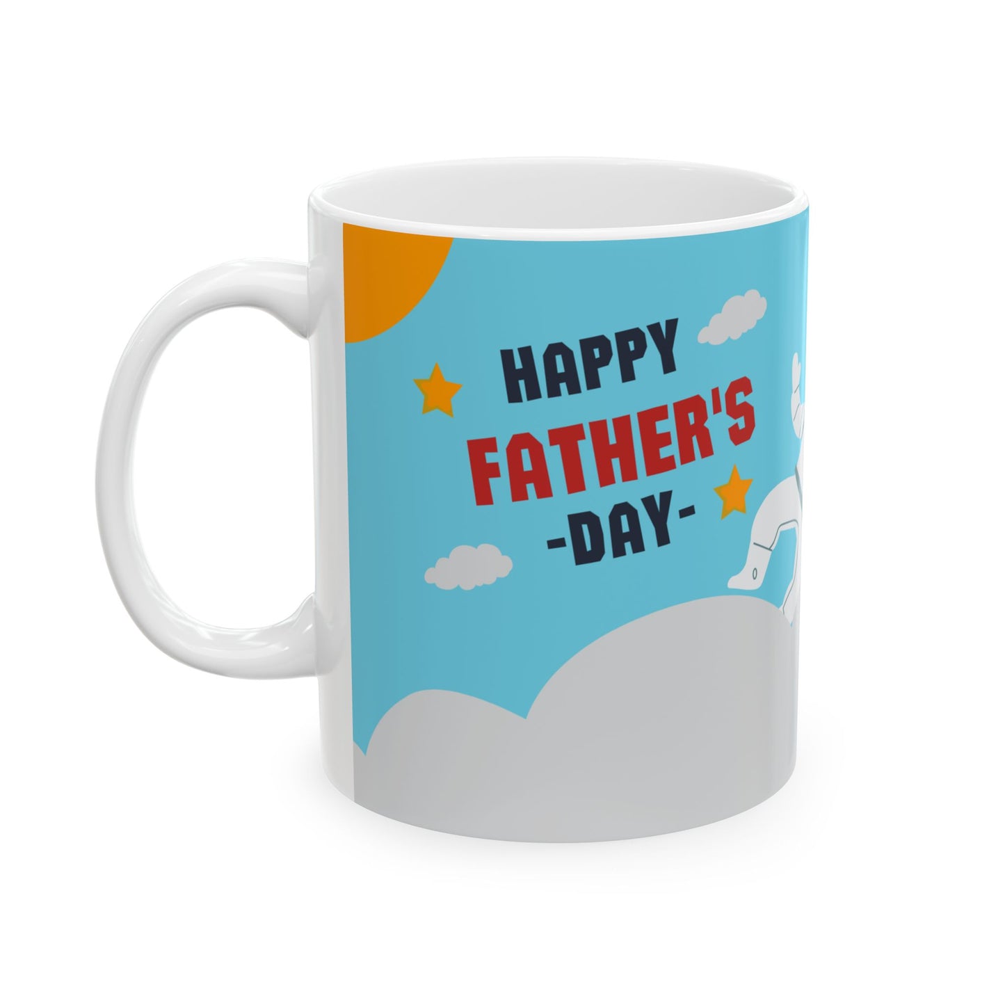 Space Themed Father's Day Ceramic Mug - Perfect Gift for Dads, Astronaut Lovers - 14051
