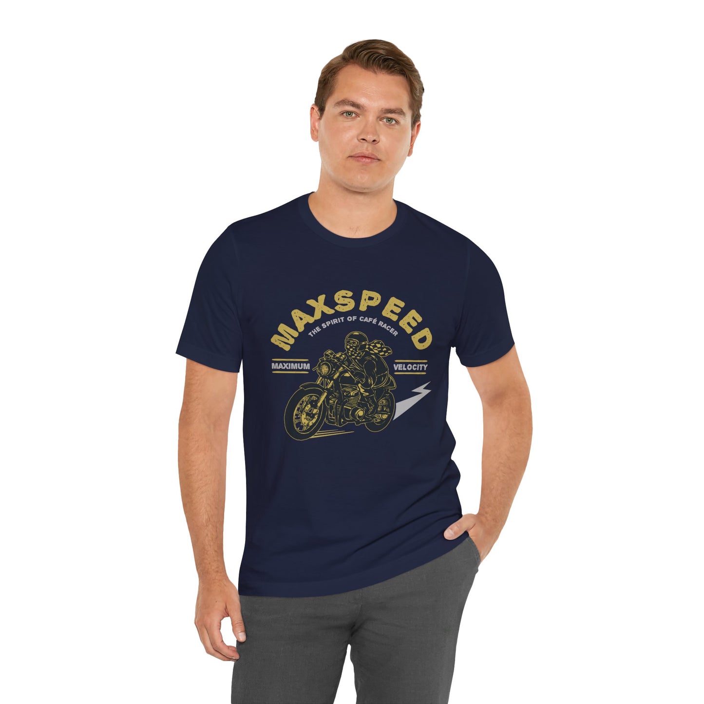 Maxspeed, The Spirit of Cafe Racer - Unisex Jersey Short Sleeve Tee - 13636