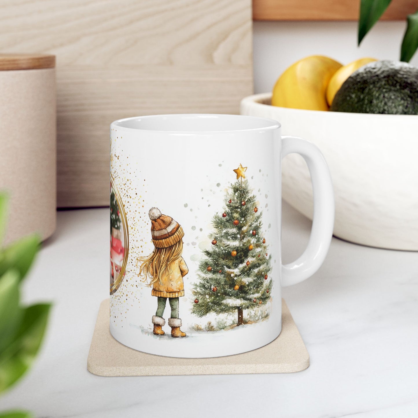 Emily, Merry Christmas, For Girls, Customizable - Ceramic Mug, (11oz, 15oz) - 10146