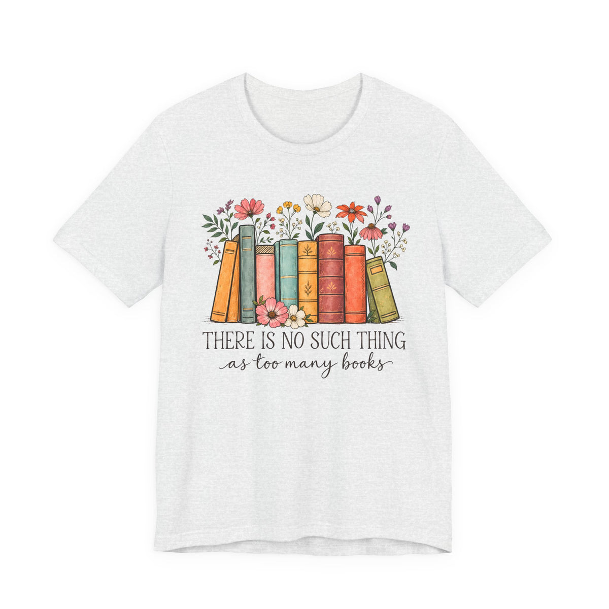 Book Lover T-Shirt,  Vintage Floral Bookshelf Tee - 14524