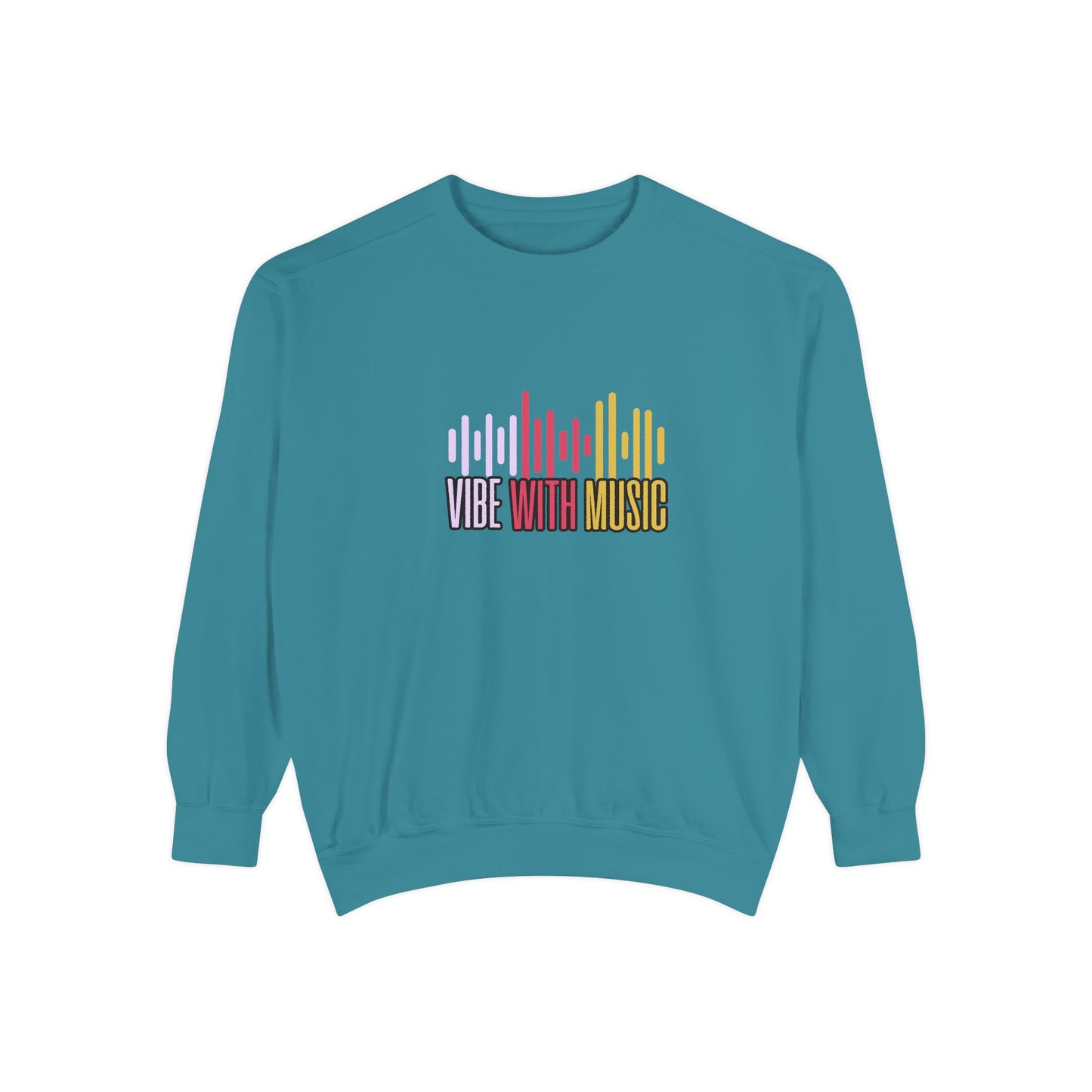 Vibe with Music - Unisex Garment-Dyed Sweatshirt - 10624