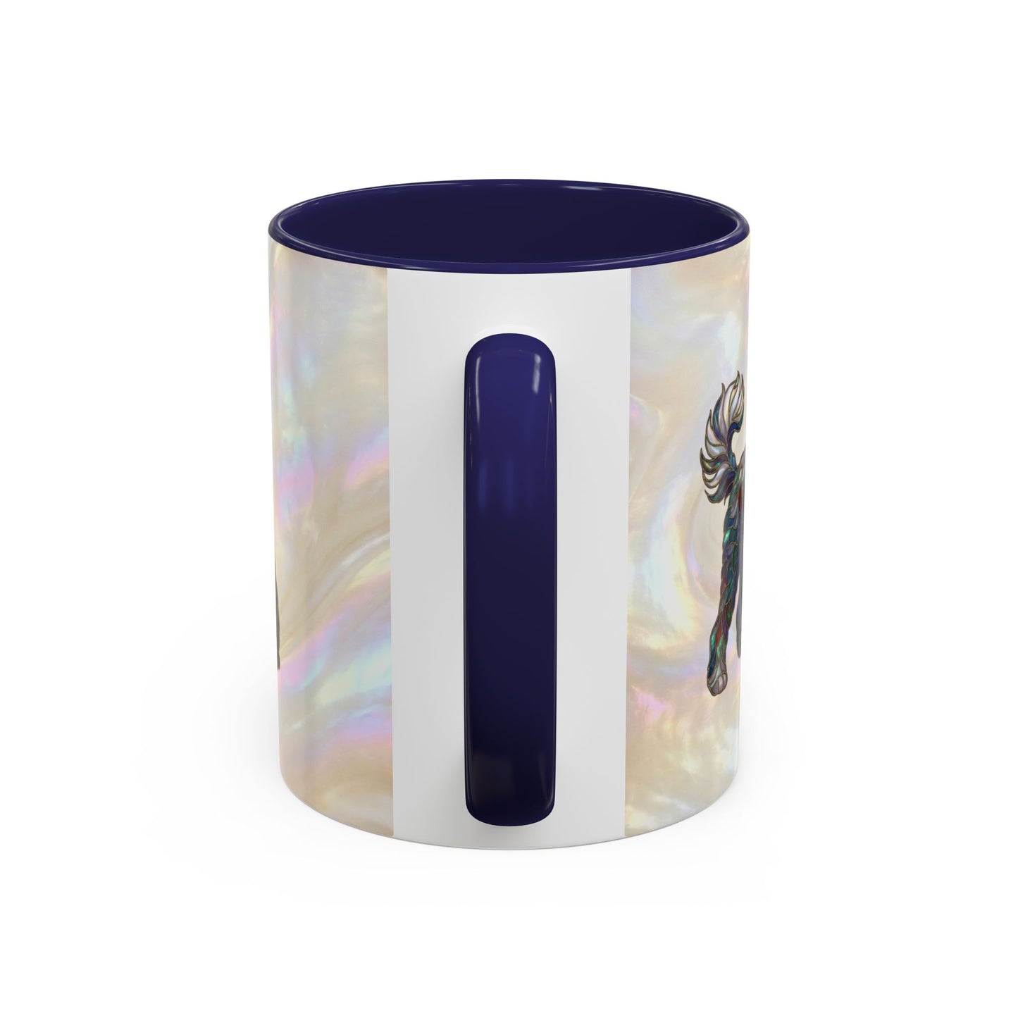 Portuguese Water Dog Accent Coffee Mug — Stained Glass Design (11/15oz) - 14655