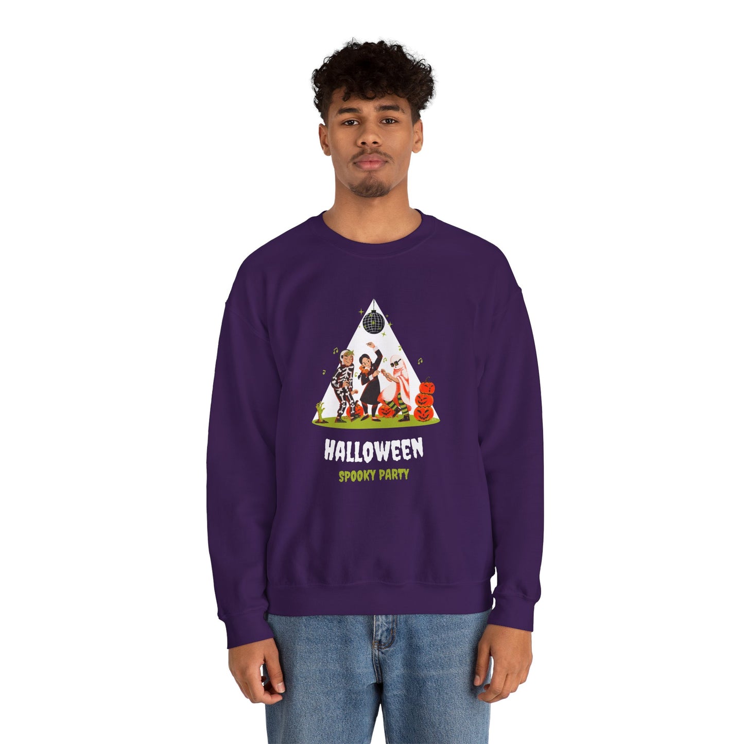 Halloween, Spooky Party - Unisex Heavy Blend™ Crewneck Sweatshirt