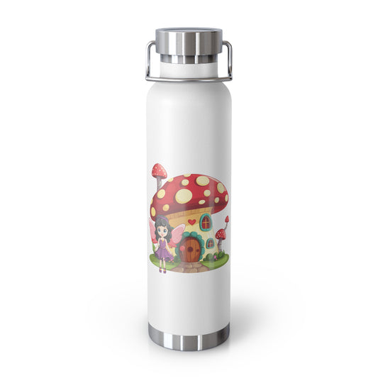 Fairy Mushroom House - Copper Vacuum Insulated Bottle, 22oz