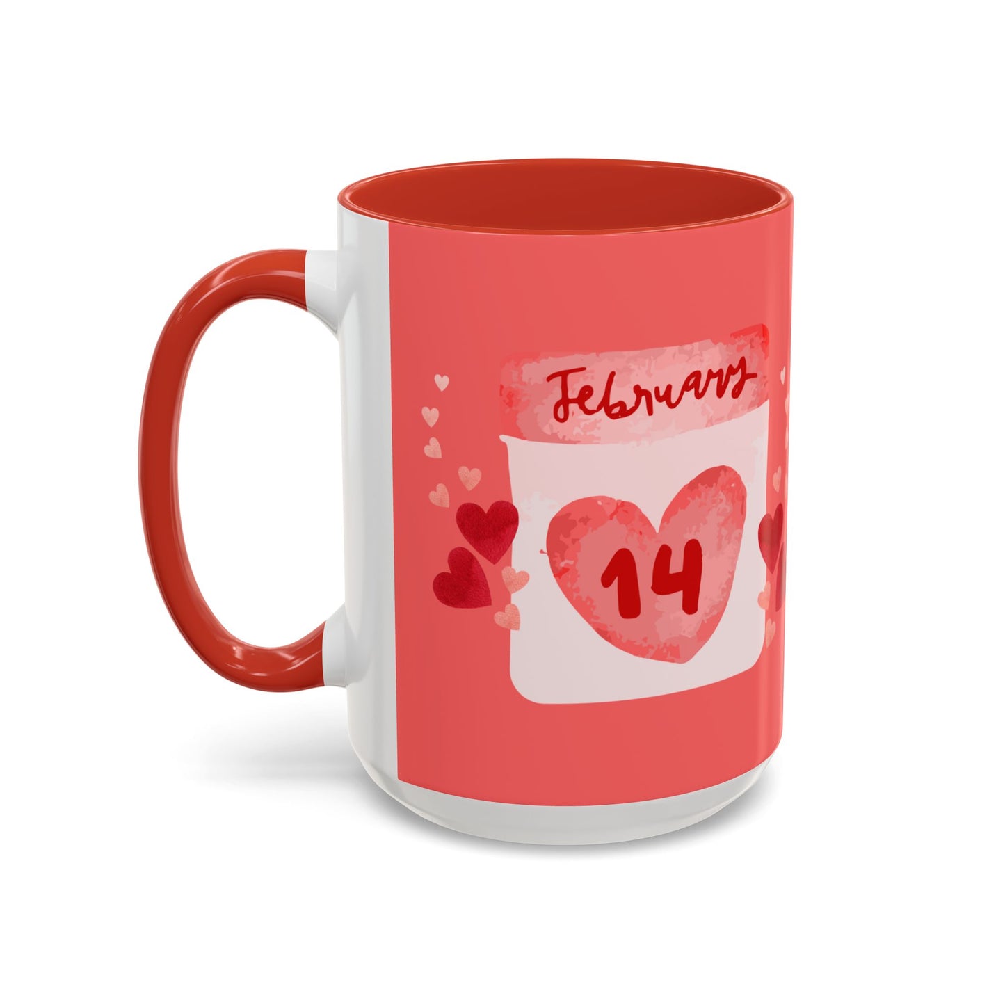 February 14, Happy Valentine's - Accent Coffee Mug (11, 15oz) - 11123