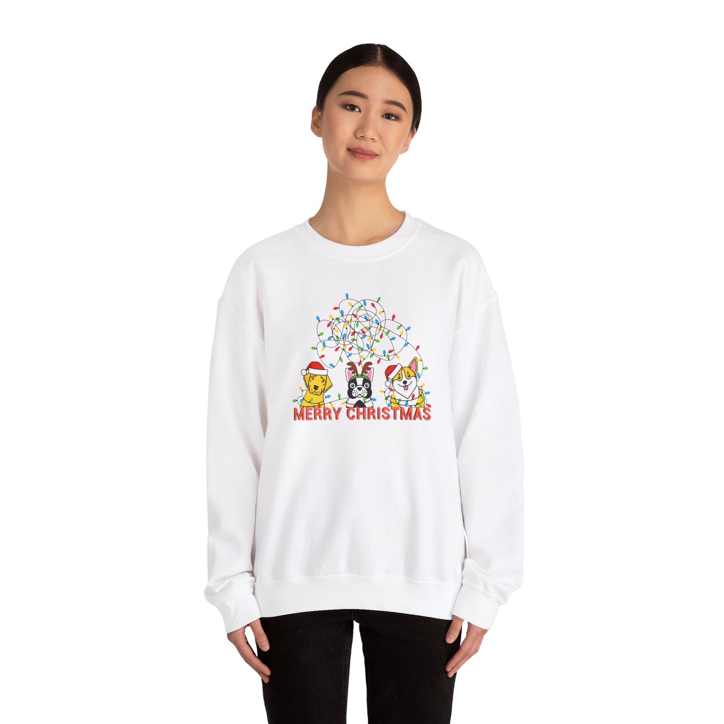 Dogs, Merry Christmas - Unisex Heavy Blend™ Crewneck Sweatshirt - 10175