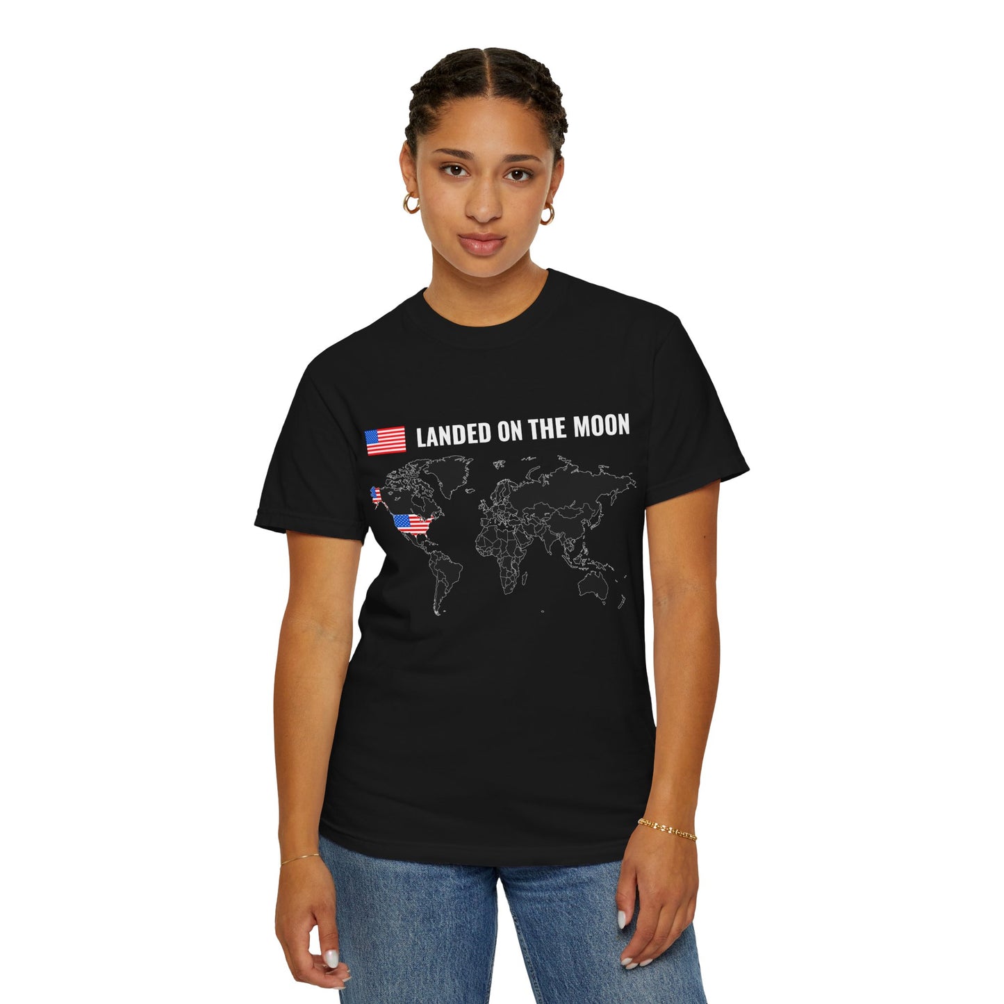 USA, Moon Landing Unisex T-Shirt | Vintage Space Vibe, July 4th - 13735