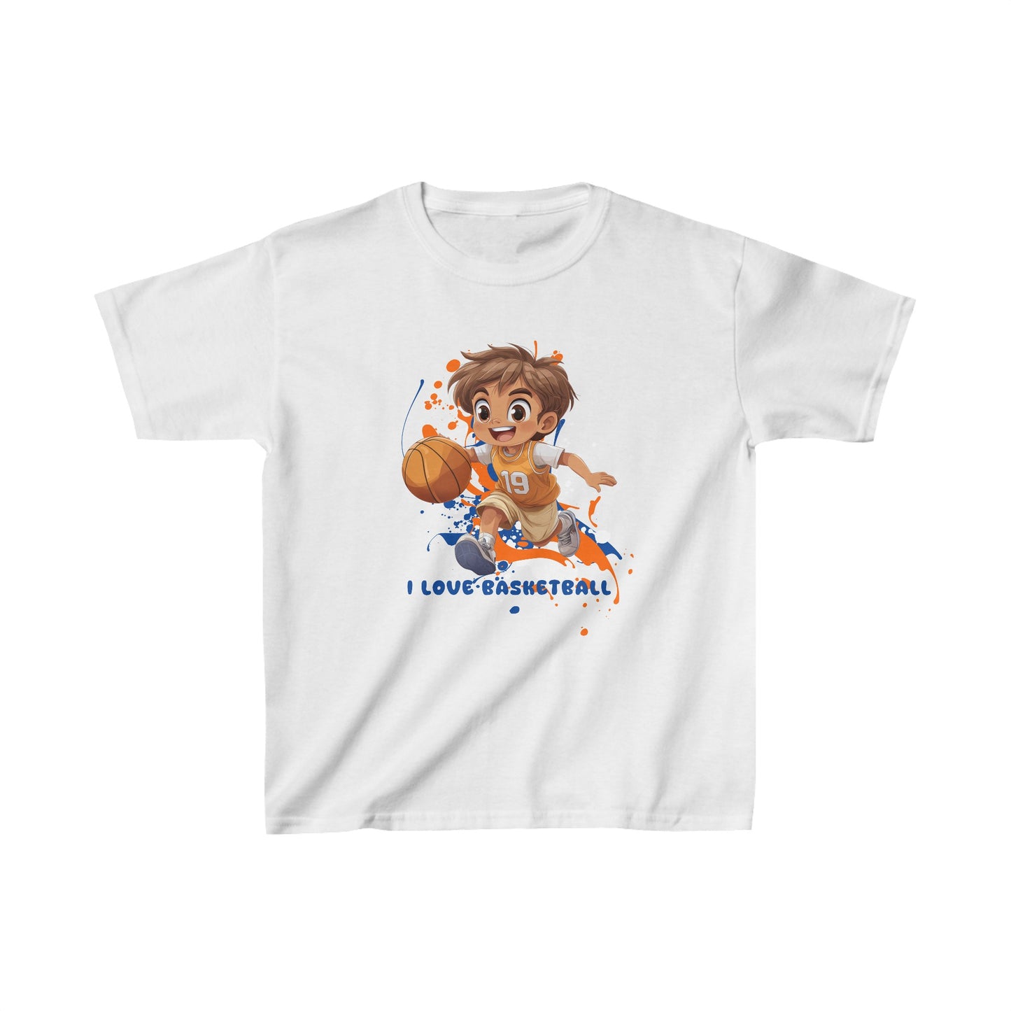 I Love Basketball - Kids Heavy Cotton™ Tee