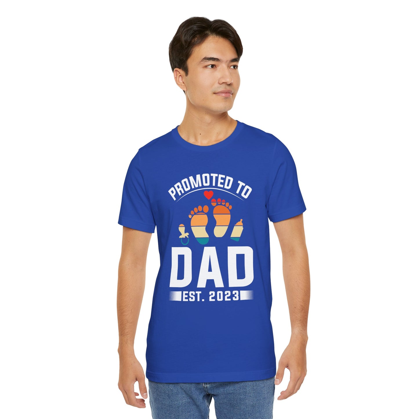 Promoted To Dad - Unisex Jersey Short Sleeve Tee