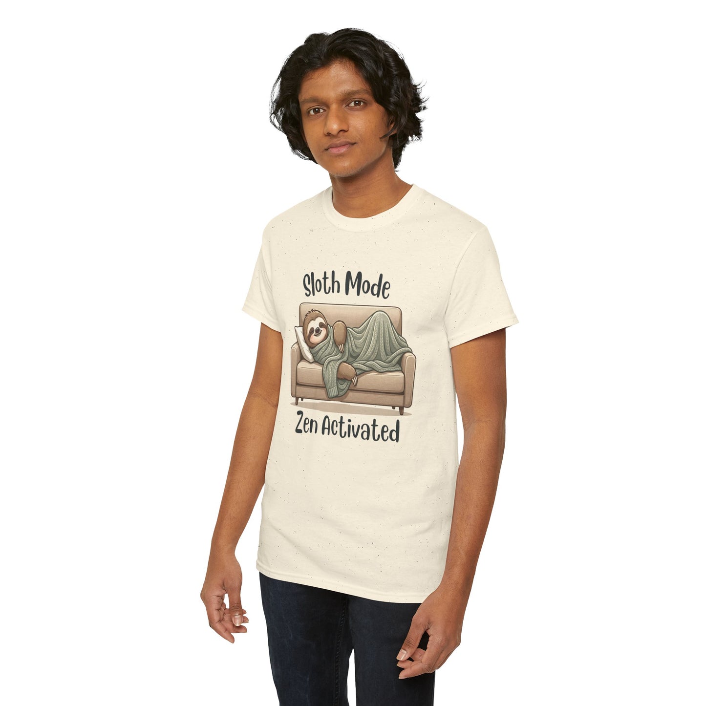 Funny Sloth T-Shirt – “Sloth Mode, Zen Activated” Cute Relaxing Tee - 14844