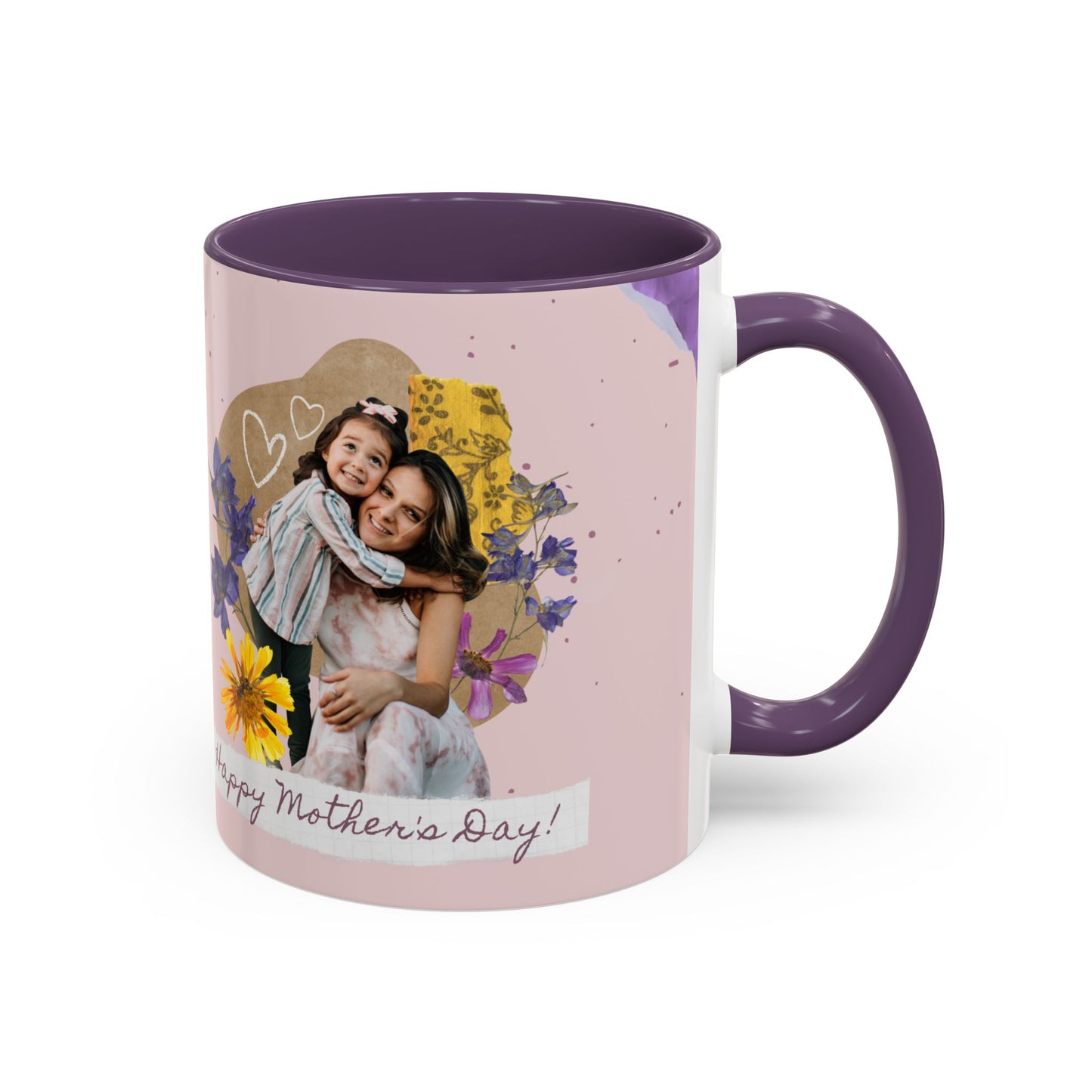 Flower Power Happy Mother's Day Coffee Mug, Photo Customizable - 11oz & 15oz - 12279