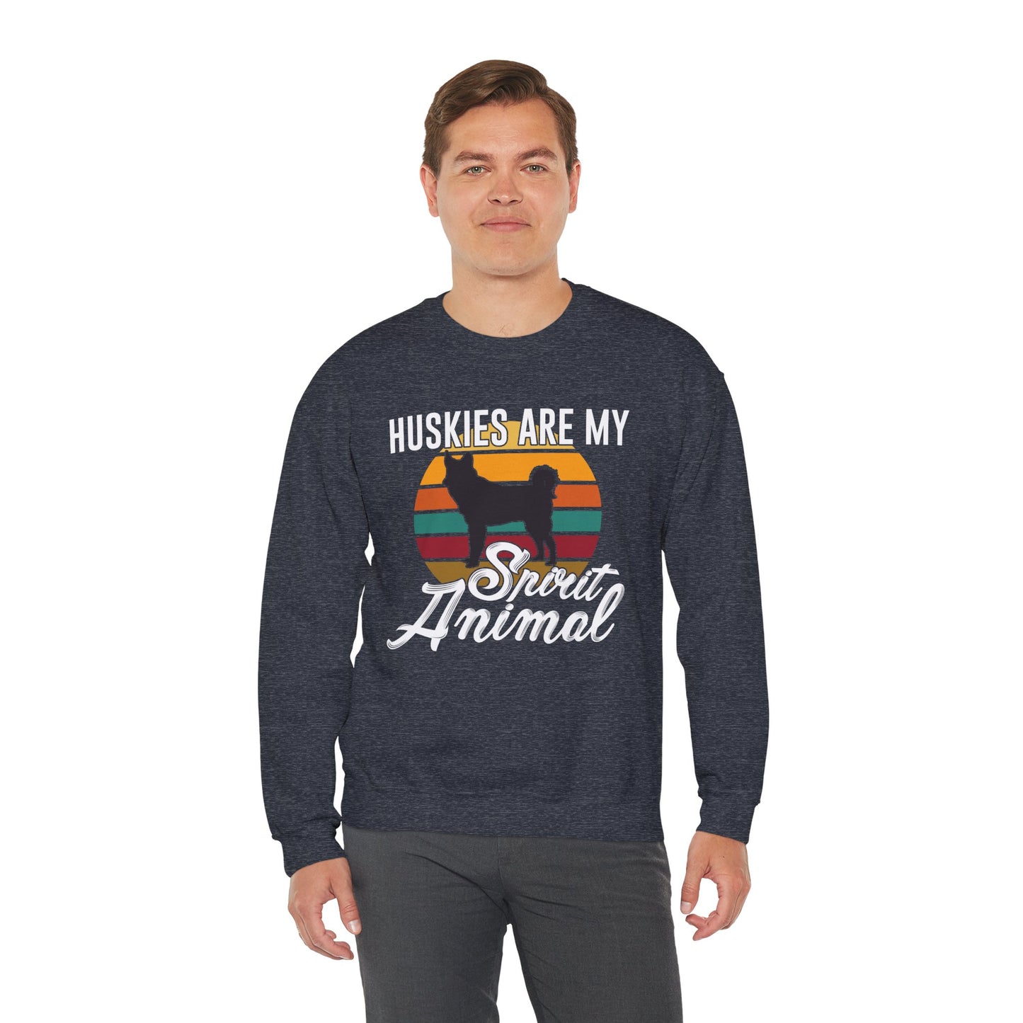 Huskies Are My Spirit Animal - Unisex Heavy Blend™ Crewneck Sweatshirt