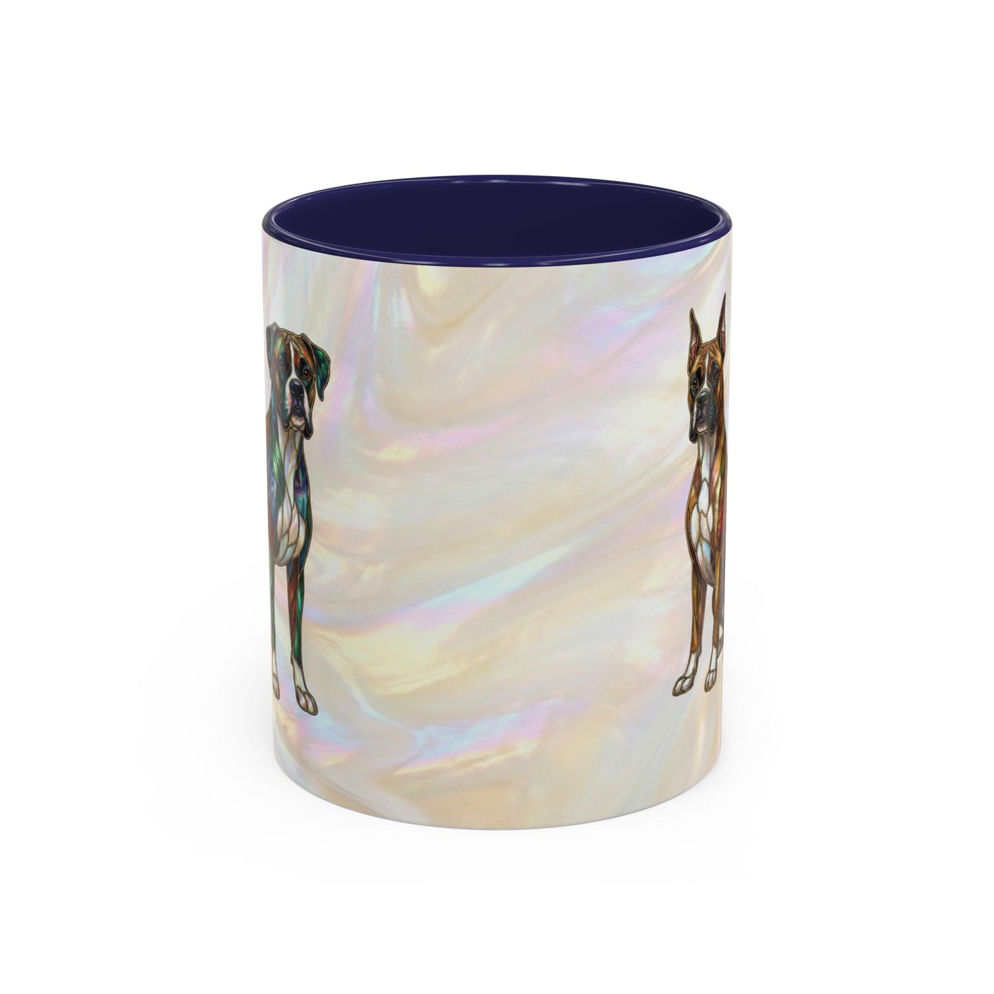 Boxer Accent Coffee Mug -Stained Glass Style (11/15oz) - 14621