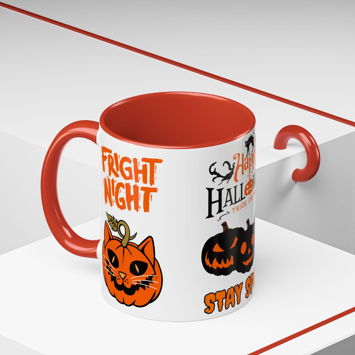 Happy Halloween, Stay Spooky - Accent Coffee Mug (11, 15oz)