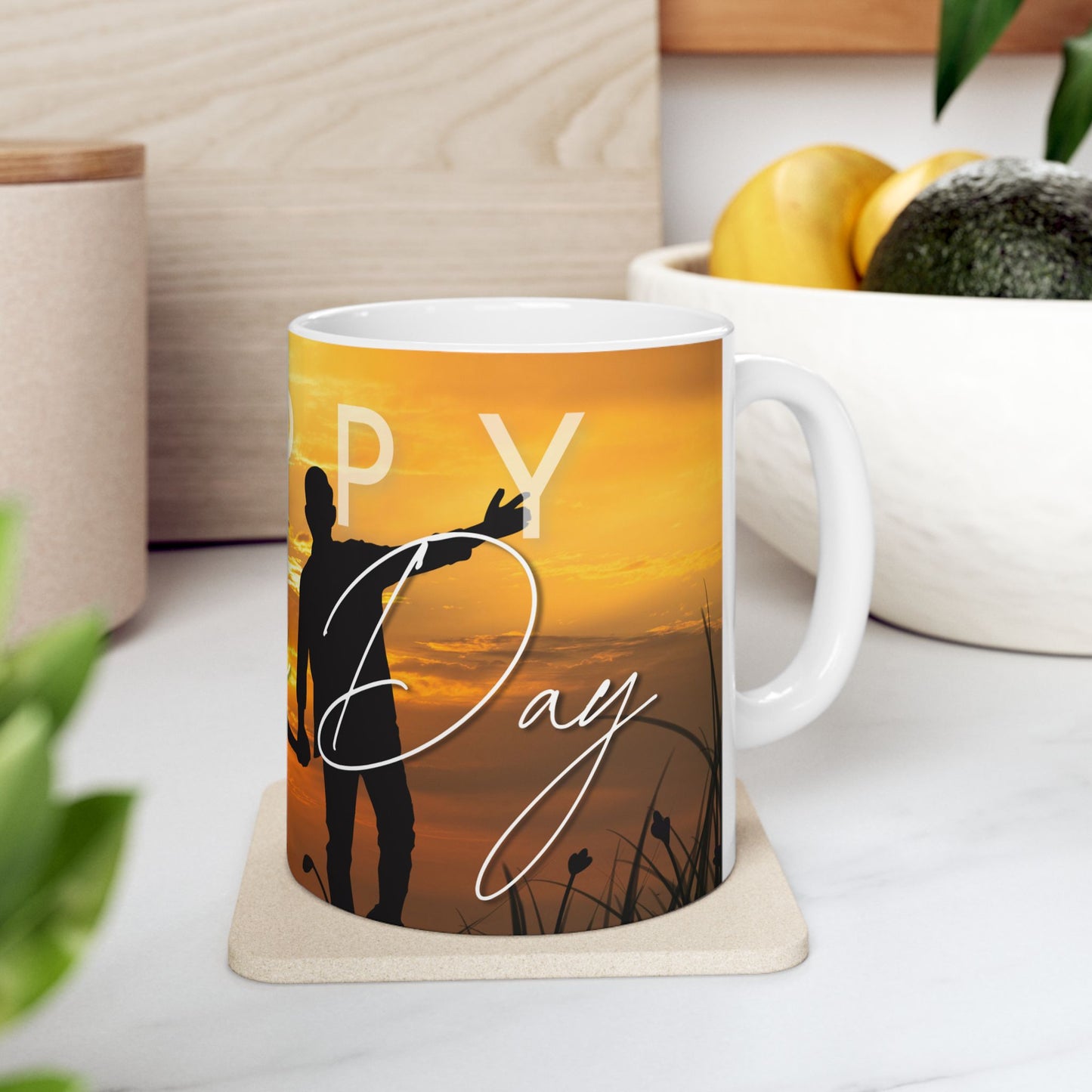Happy Father's Day Ceramic Mug - Coffee Cup for Dad, Gift for Father's Day, Parent Appreciation - 14006
