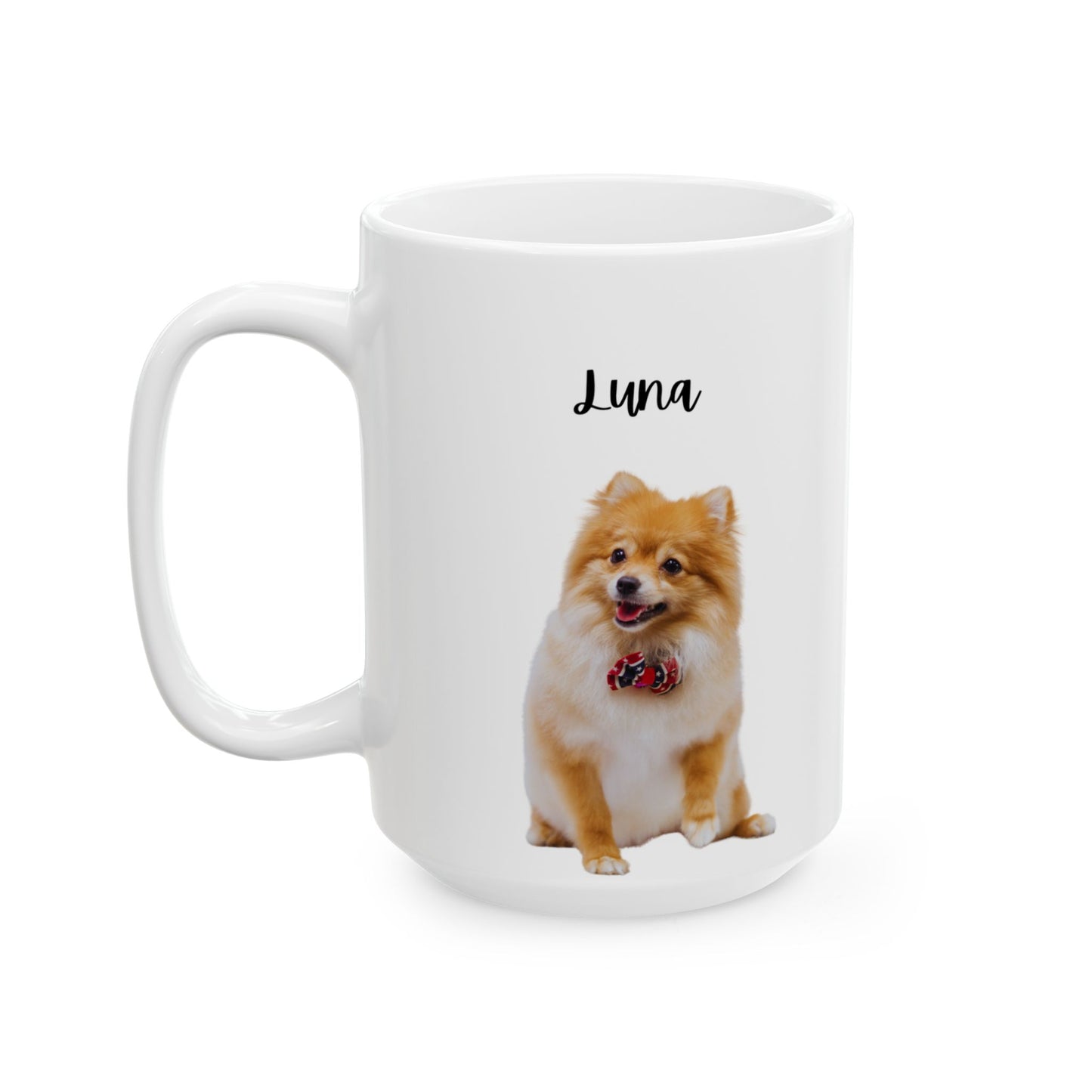 Personalised Dog Ceramic Mug for Dog Lovers, Cute Pet Gift, Animal Lover's Coffee Cup, Personalized Dog Mug - 14178