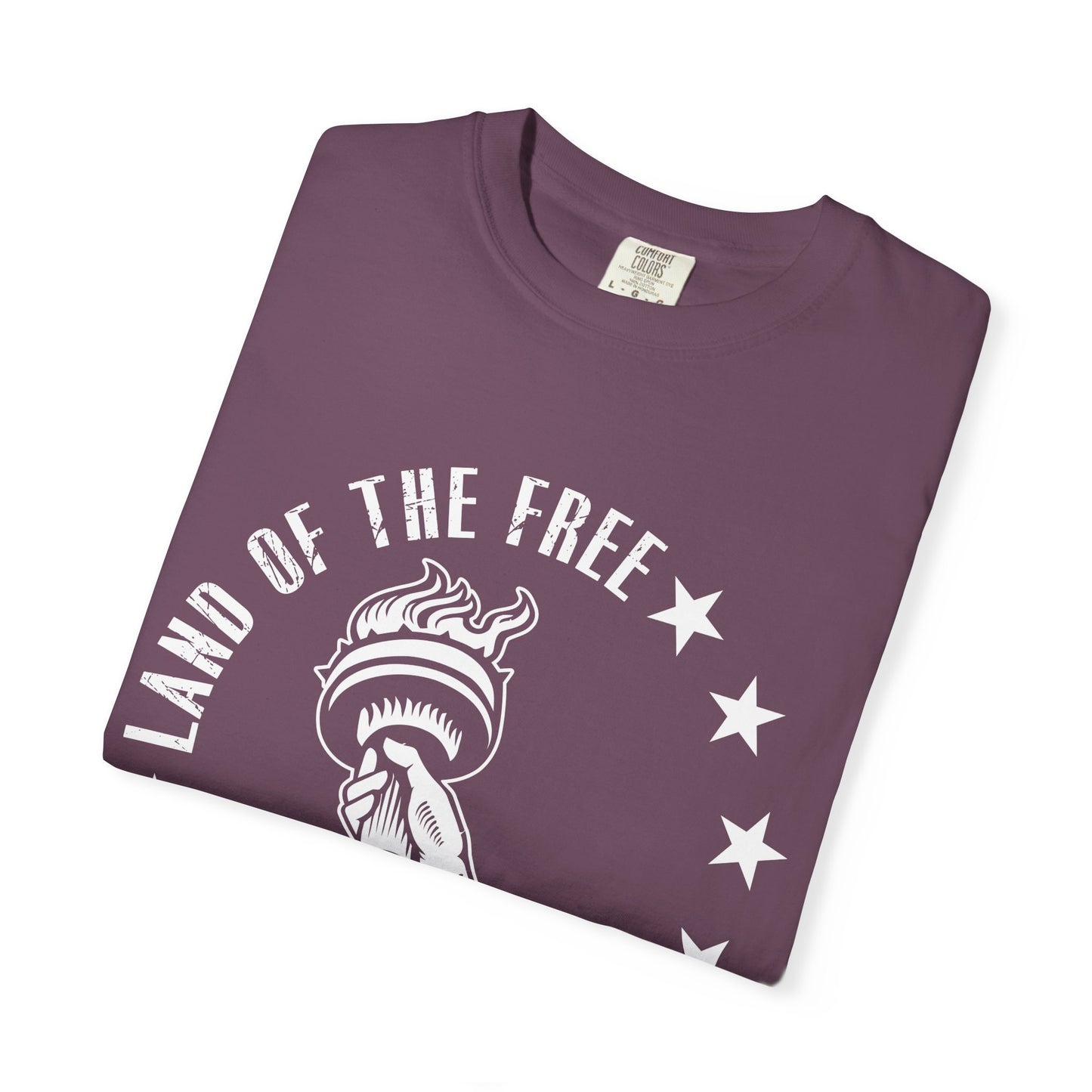 Land Of the Free Graphic T-Shirt, Casual Wear for Independence Day, Gift for Freedom Lovers, Unisex Tee for Everyday Style, Comfort and Style - 13640