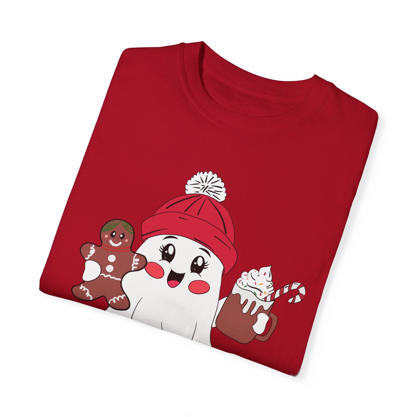 Christmas Ghost - Unisex Garment-Dyed T-shirt - 10408