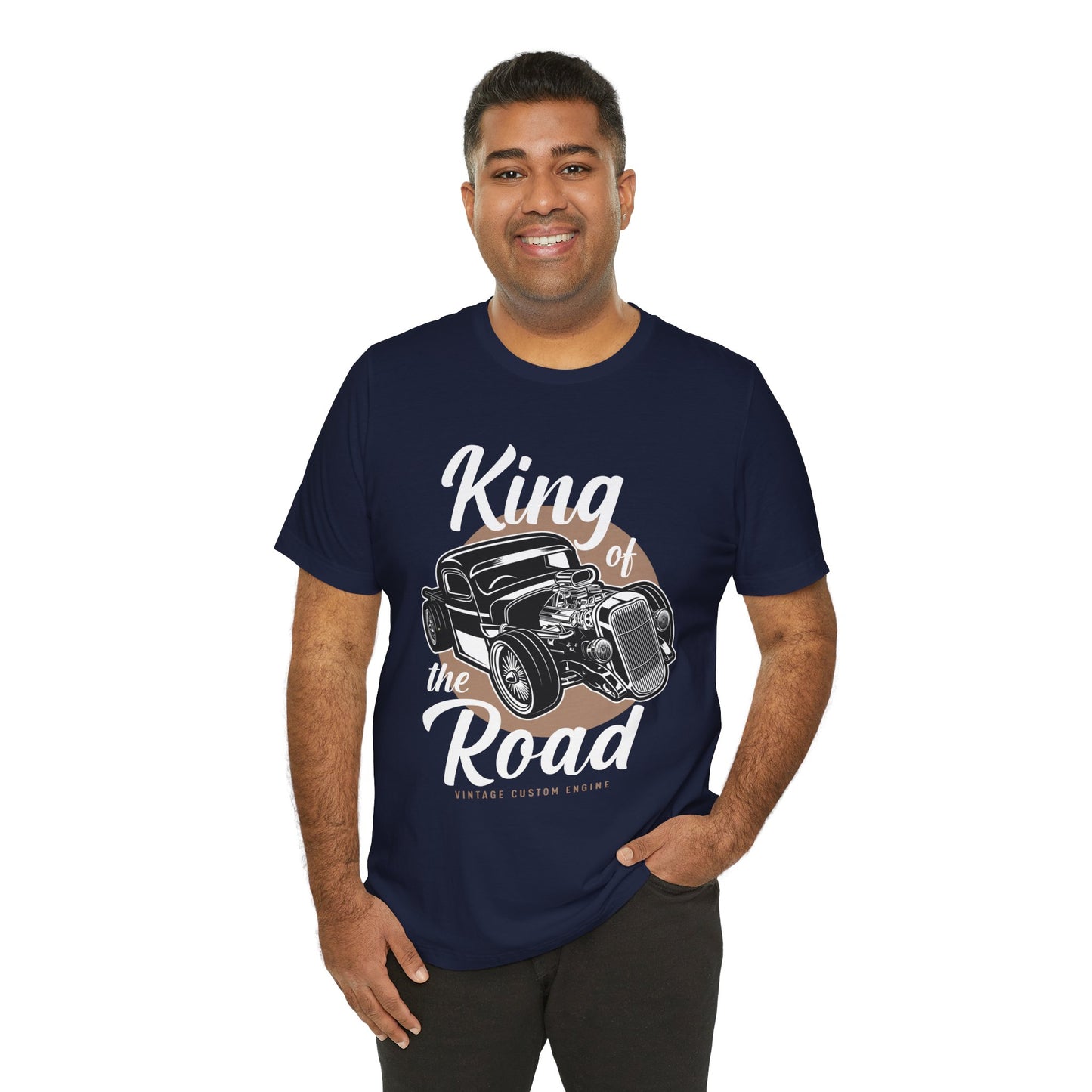 King of the Road, Vintage Custom Engine - Unisex Jersey Short Sleeve Tee - 13007