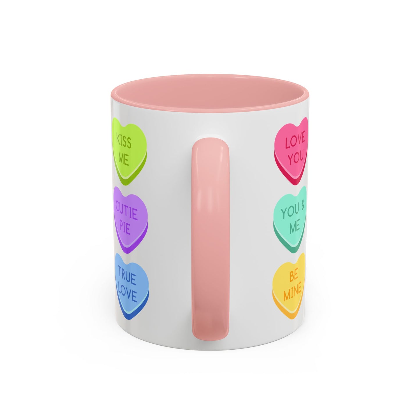 Love You, Kiss Me - Accent Coffee Mug (11, 15oz) - 11541