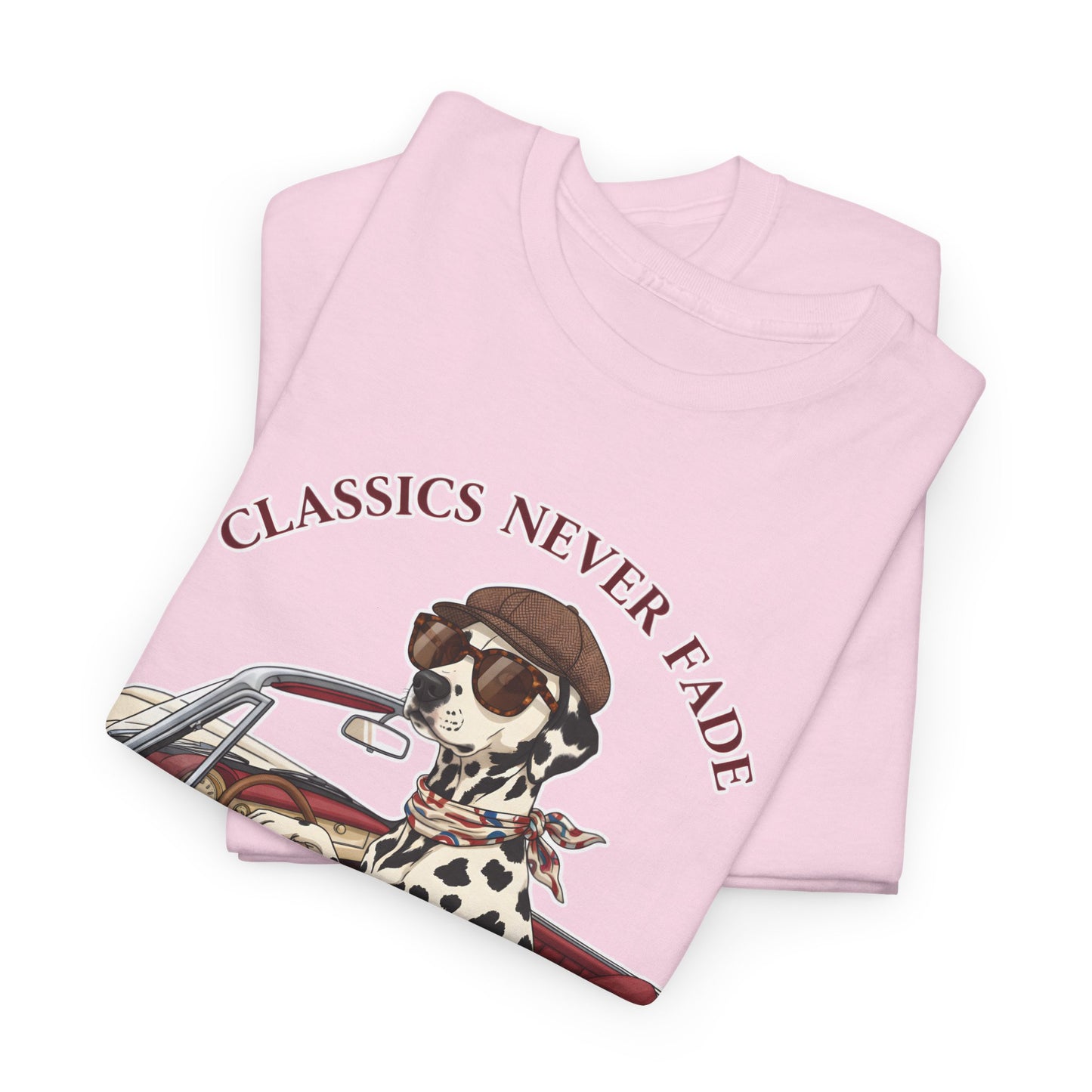 Retro Dog Driving T-Shirt – “Classics Never Fade” Vintage Convertible Tee Gift - 14850