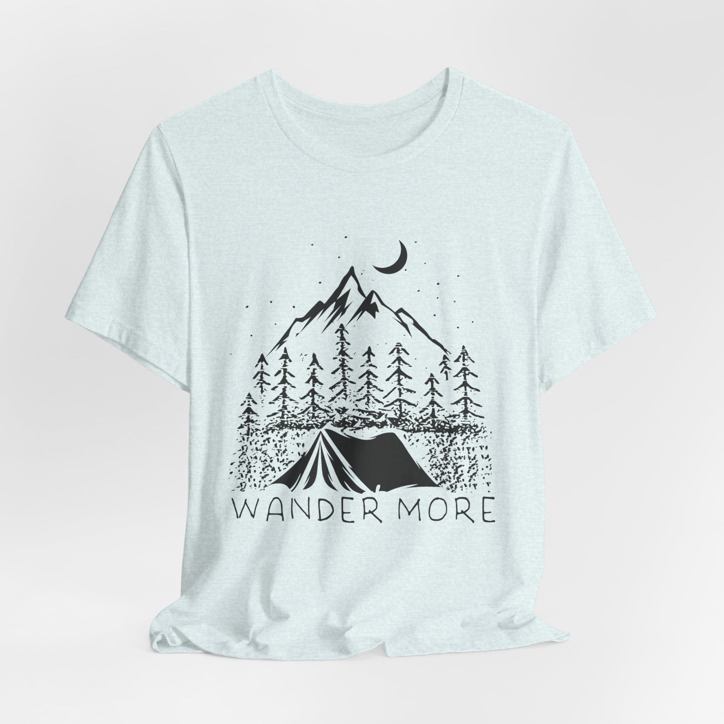 Camping: Wander More - Unisex Jersey Short Sleeve Tee