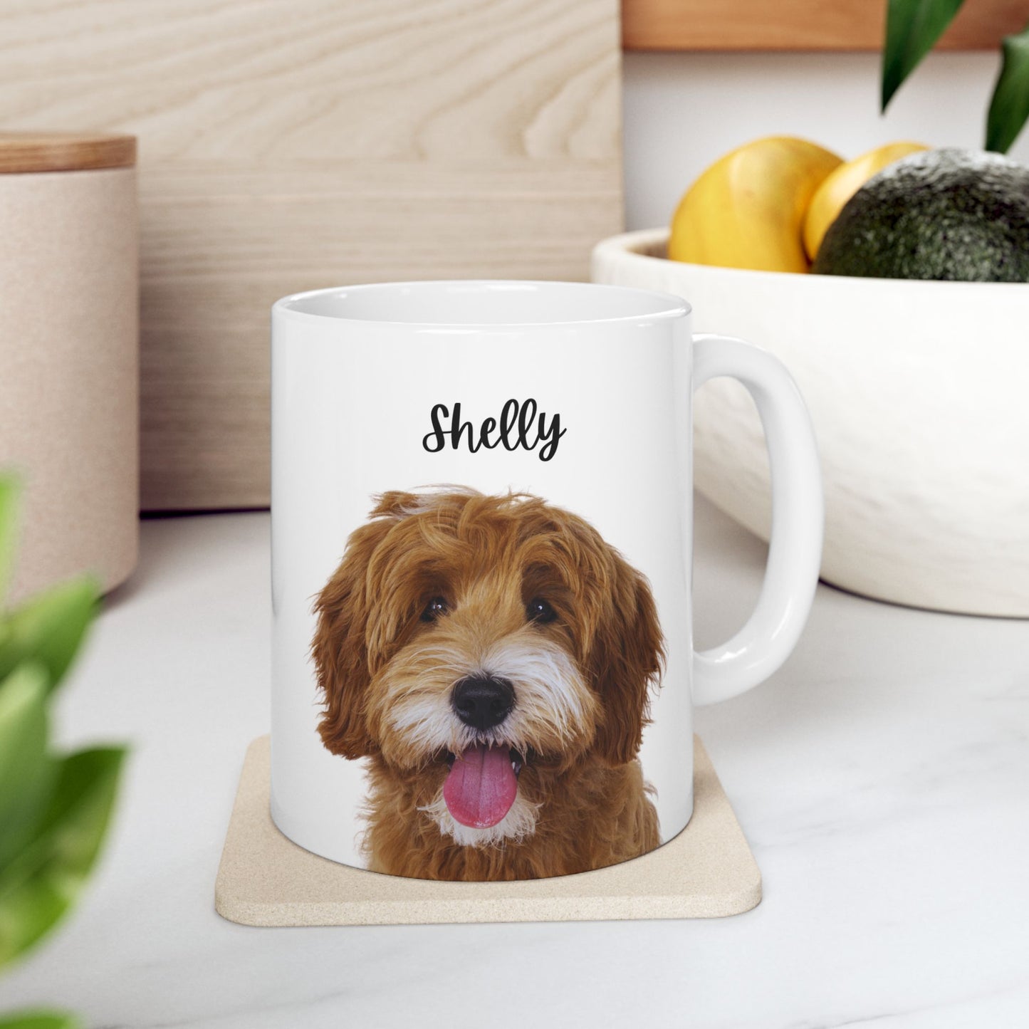 Personalized Dog Lover's Ceramic Mug - Cute Pet Gift for Coffee, Tea, Dog-Themed Home Decor - 14156