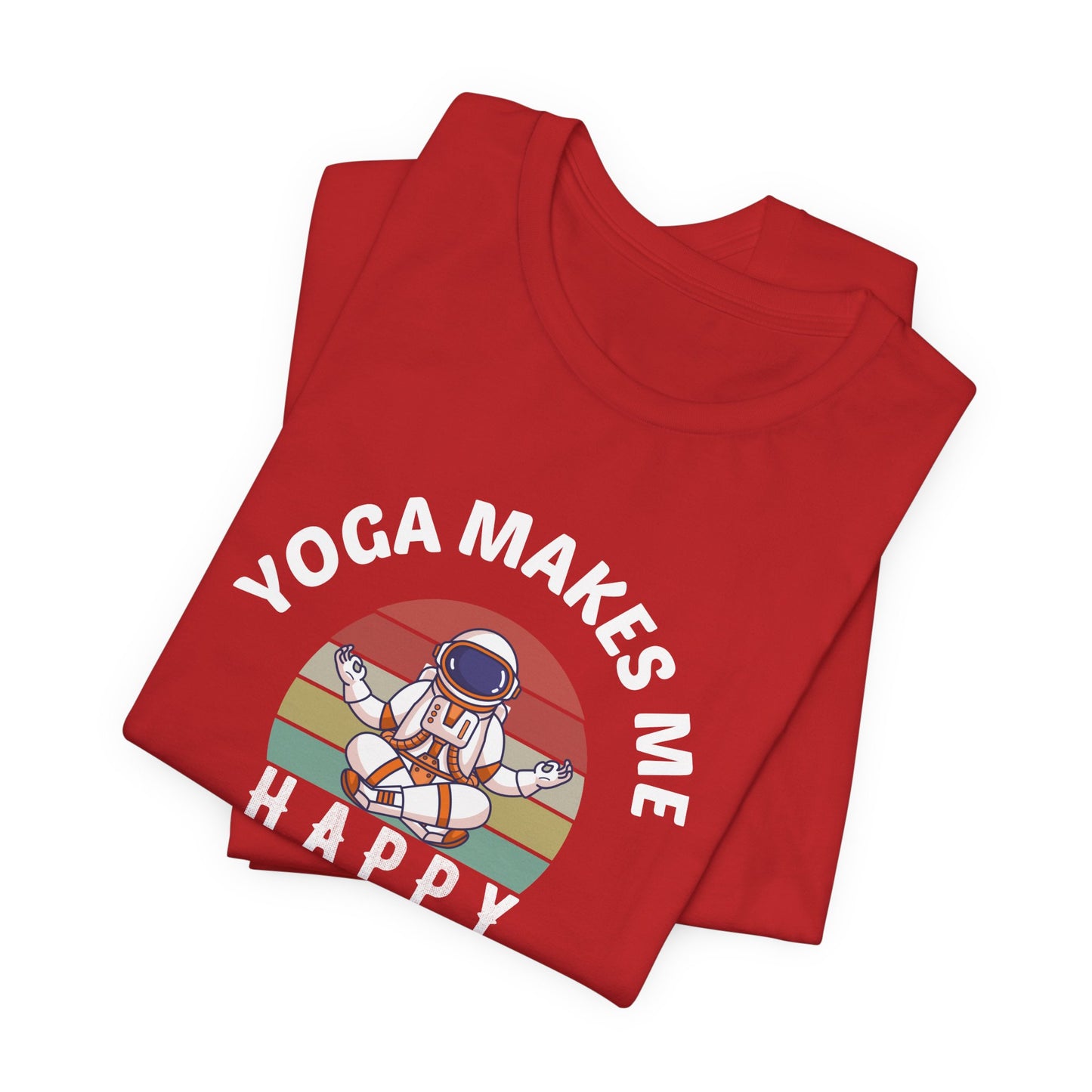 Yoga Makes Me Happy - Unisex Jersey Short Sleeve Tee