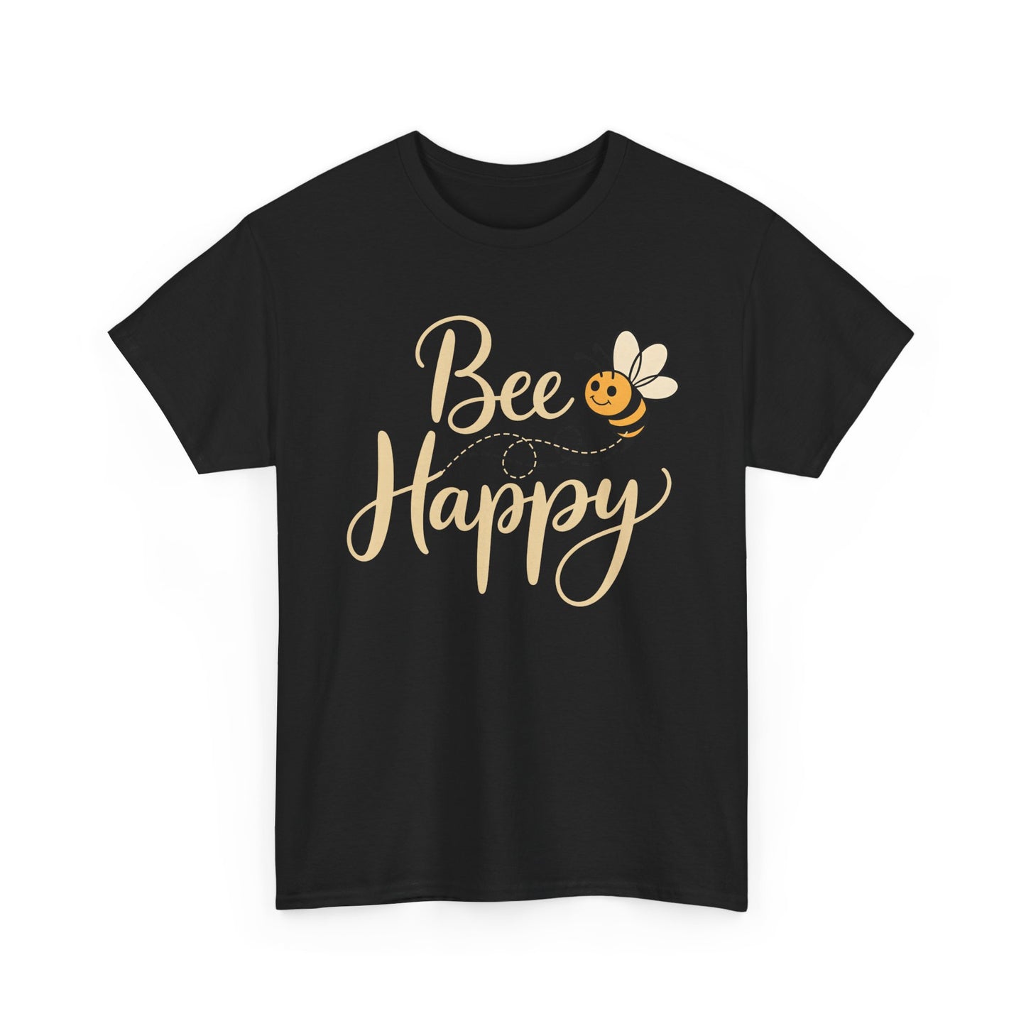 Bee Happy T-Shirt — Cute Bee Graphic Tee, Positive Vibes Gift Shirt - 14864