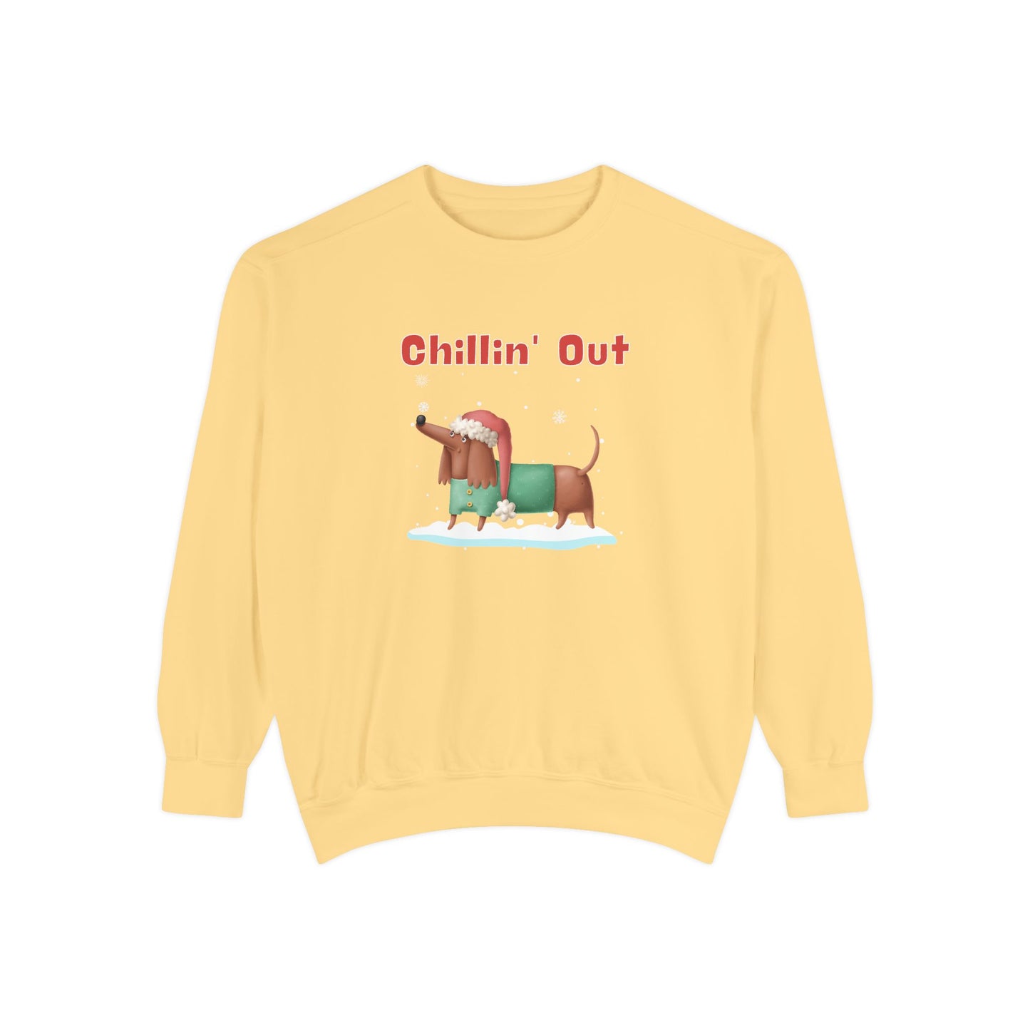 Dog, Chillin Out - Unisex Garment-Dyed Sweatshirt - 10546